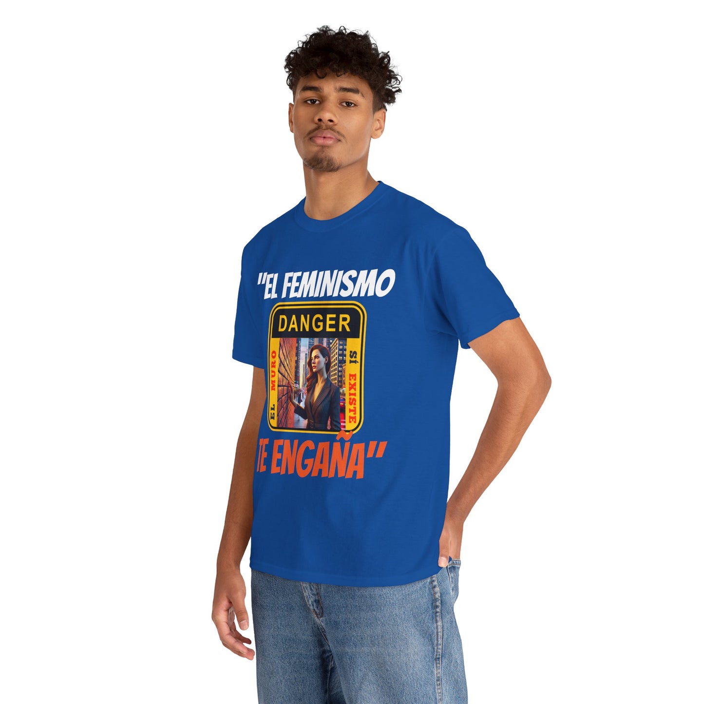 CAMISETA HOMBRE ALFA "EL FEMINISMO TE ENGAÑA".(EUROPA)