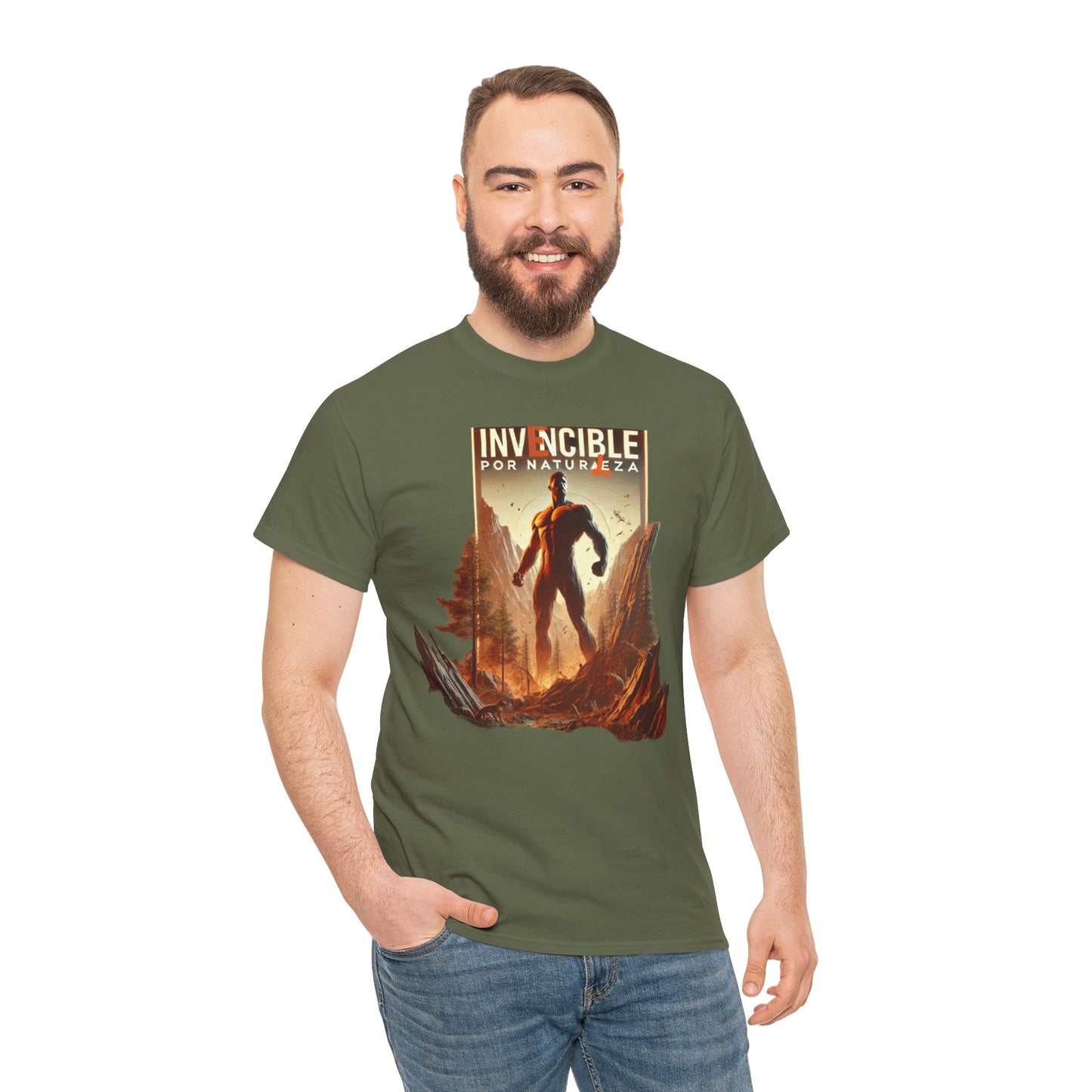 CAMISETA HOMBRE ALFA "INVENCIBLE POR NATURALEZA".(EUROPA).
