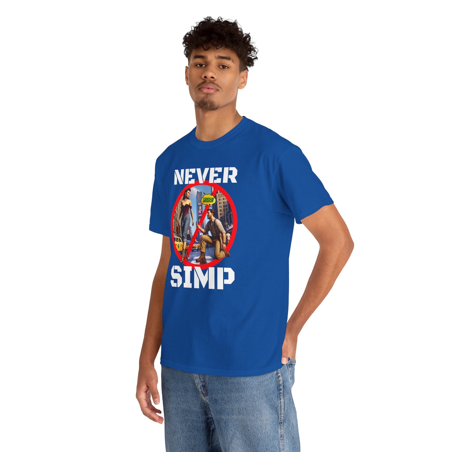 CAMISETA HOMBRE ALFA "NEVER SIMP". (USA)