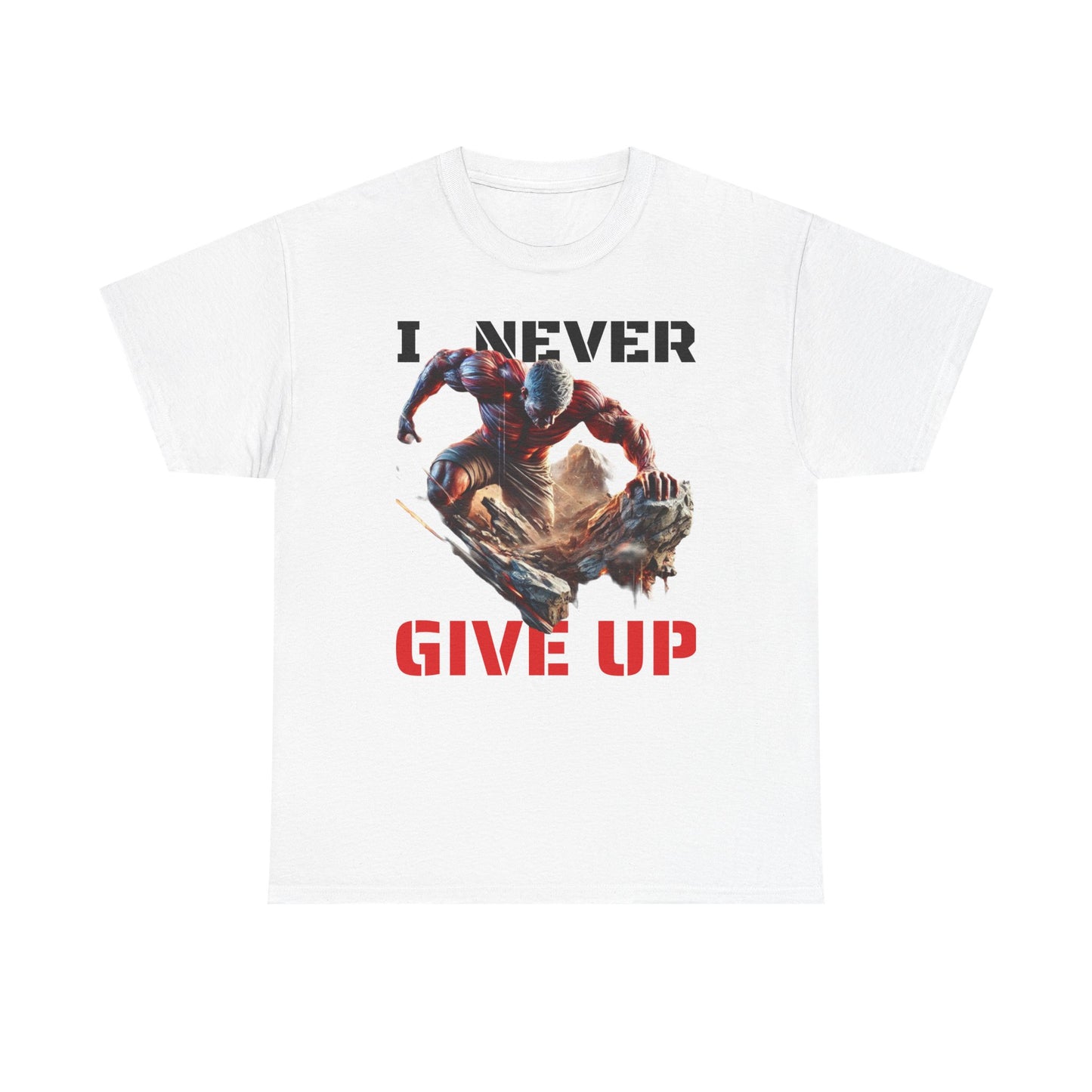 CAMISETA HOMBRE ALFA "I NEVER GIVE UP".(USA).
