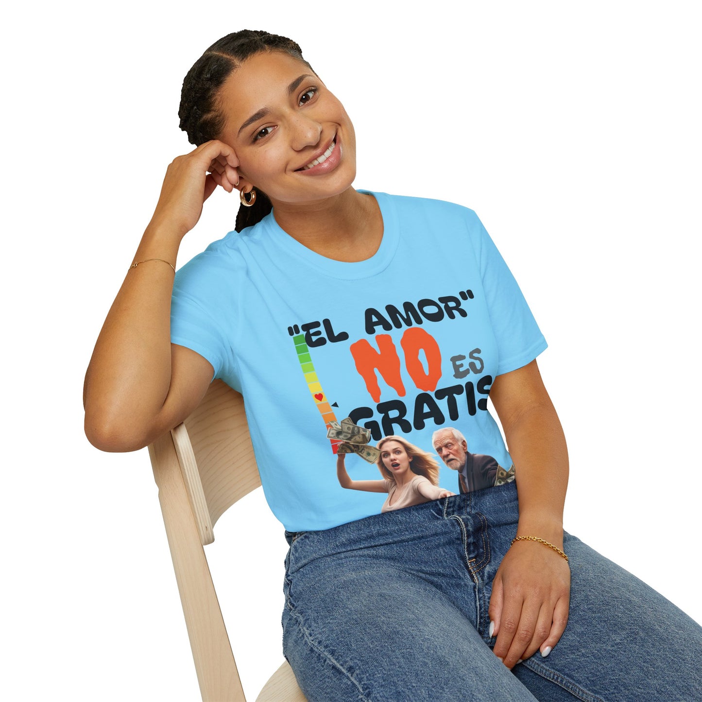 CAMISETA HOMBRE ALFA "EL AMOR NO ES GRATIS".(USA)