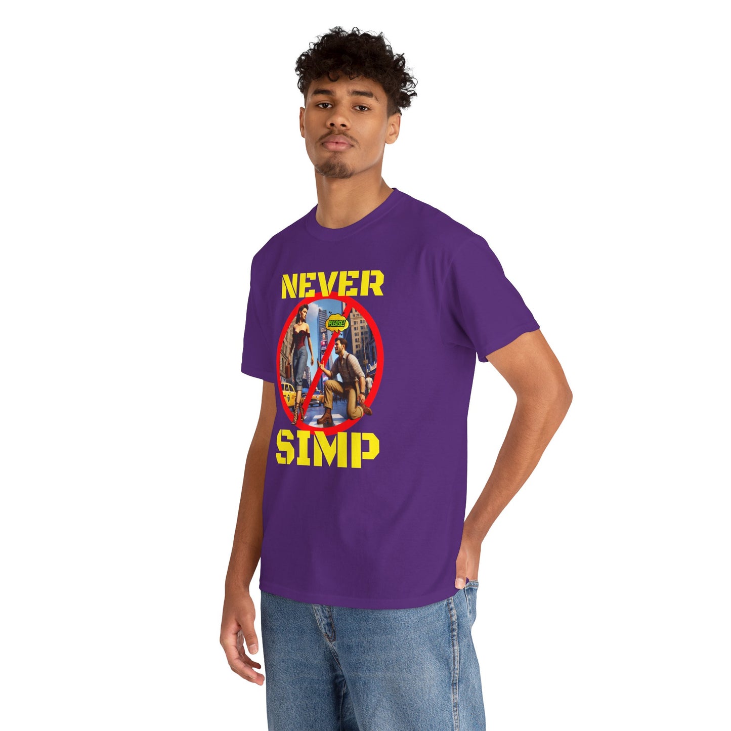CAMISETA HOMBRE ALFA "NEVER SIMP". (USA)
