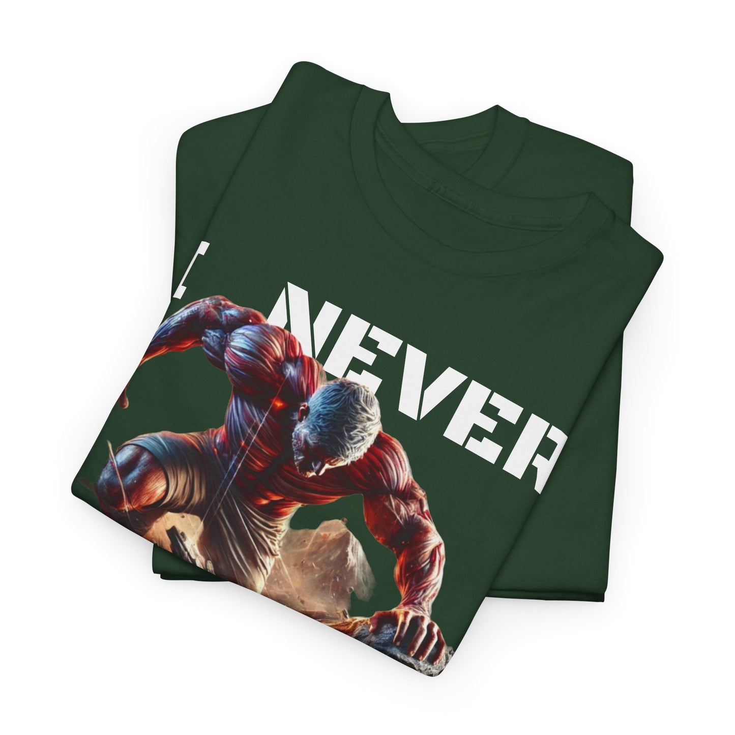 CAMISETA HOMBRE ALFA "I NEVER GIVE UP".(USA).