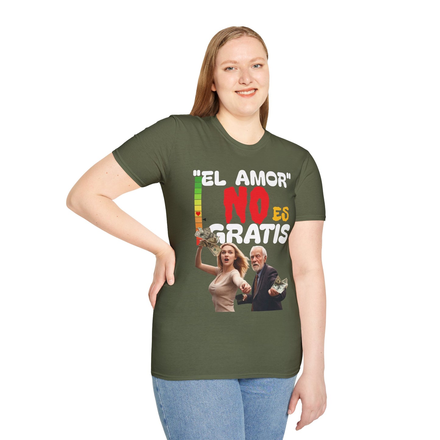 CAMISETA HOMBRE ALFA "EL AMOR NO ES GRATIS".(USA)