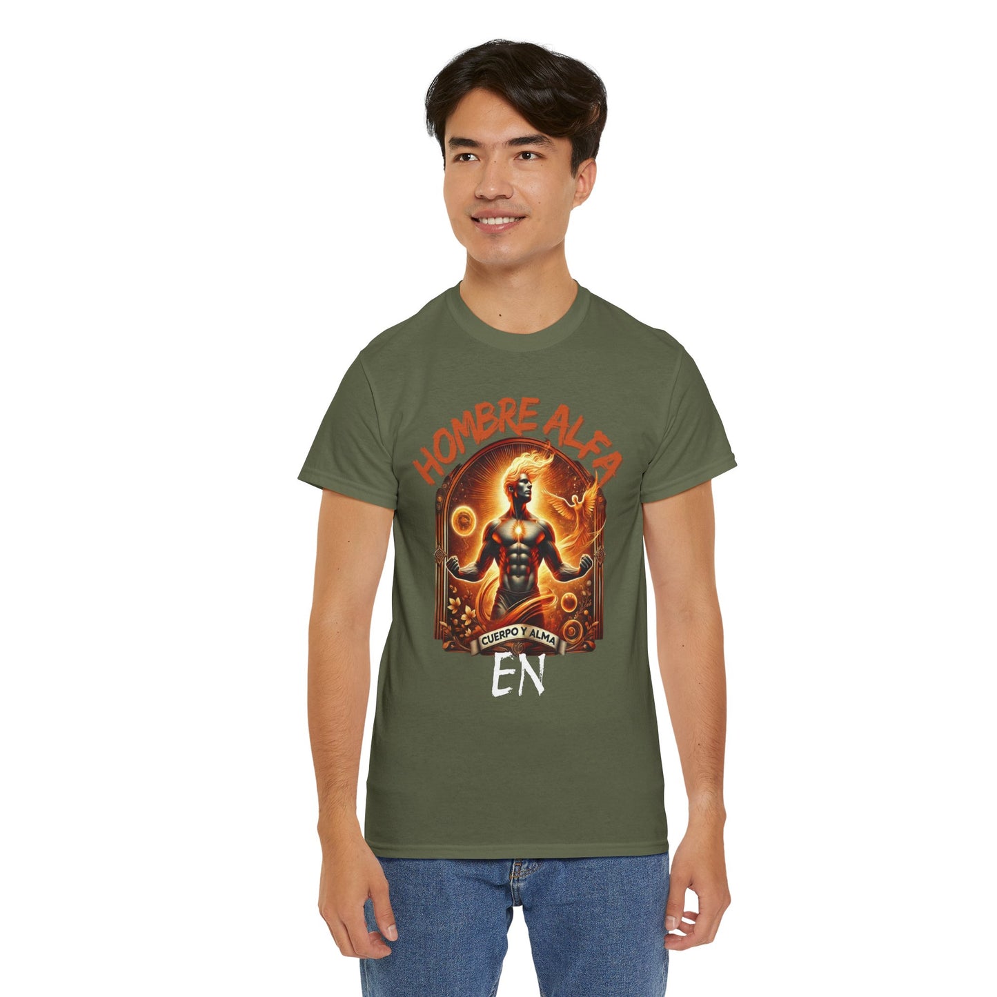 CAMISETA HOMBRE ALFA " EN CUERPO Y ALMA".(USA).