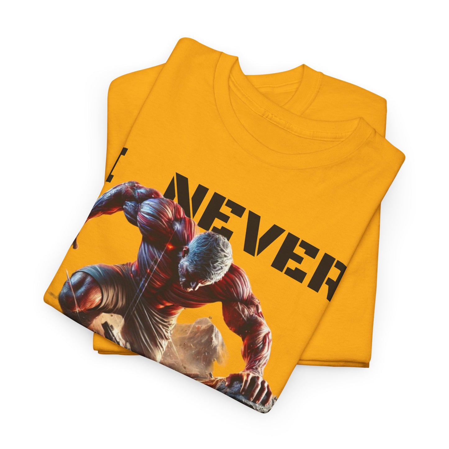 CAMISETA HOMBRE ALFA "I NEVER GIVE UP".(USA).