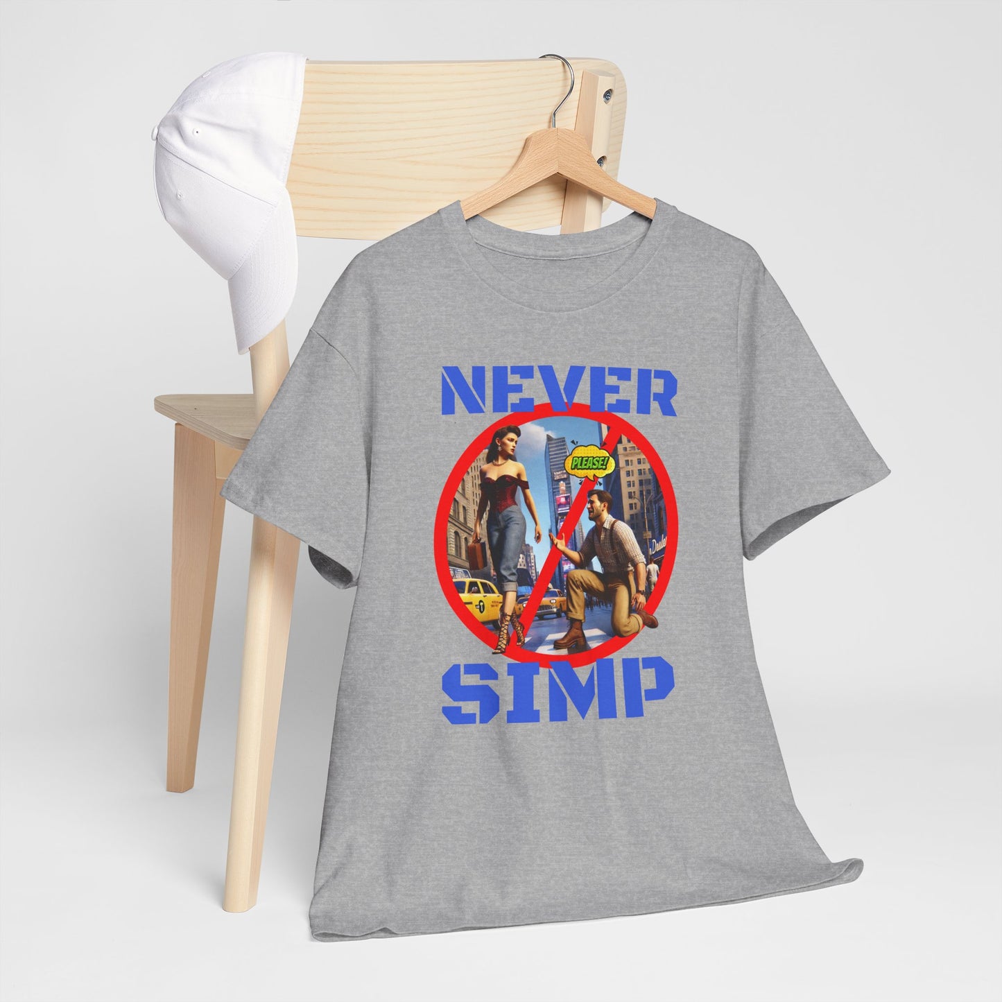 CAMISETA HOMBRE ALFA "NEVER SIMP". (USA)