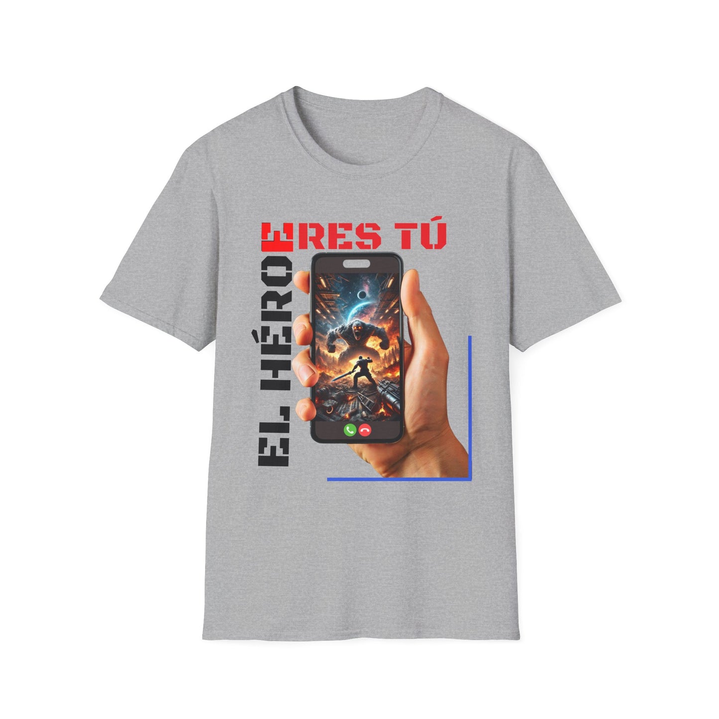 CAMISETA HOMBRE ALFA "EL HÉROE ERES TÚ".(USA).