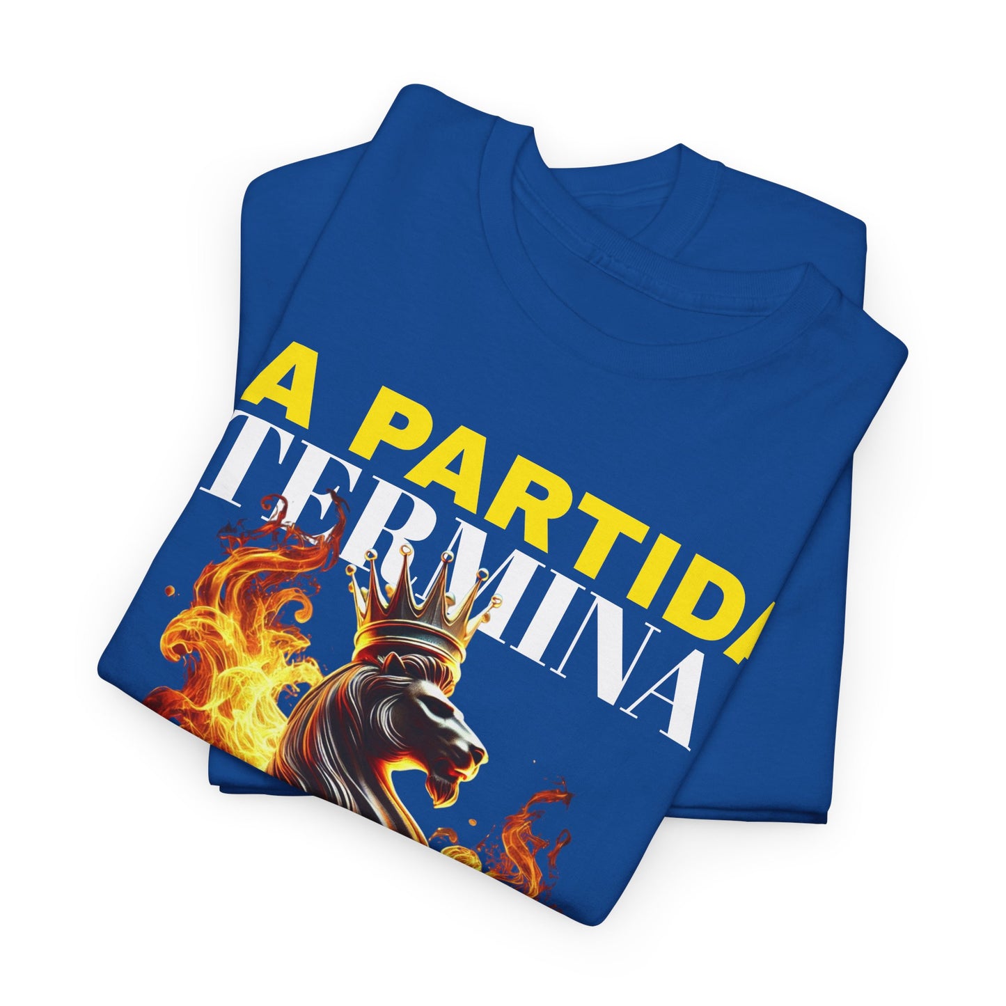 CAMISETA HOMBRE ALFA "LA PARTIDA TERMINA CUANDO CAE EL REY".(EUROPA)