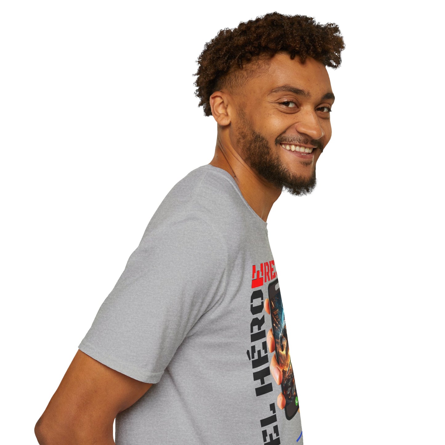 CAMISETA HOMBRE ALFA "EL HÉROE ERES TÚ".(USA).