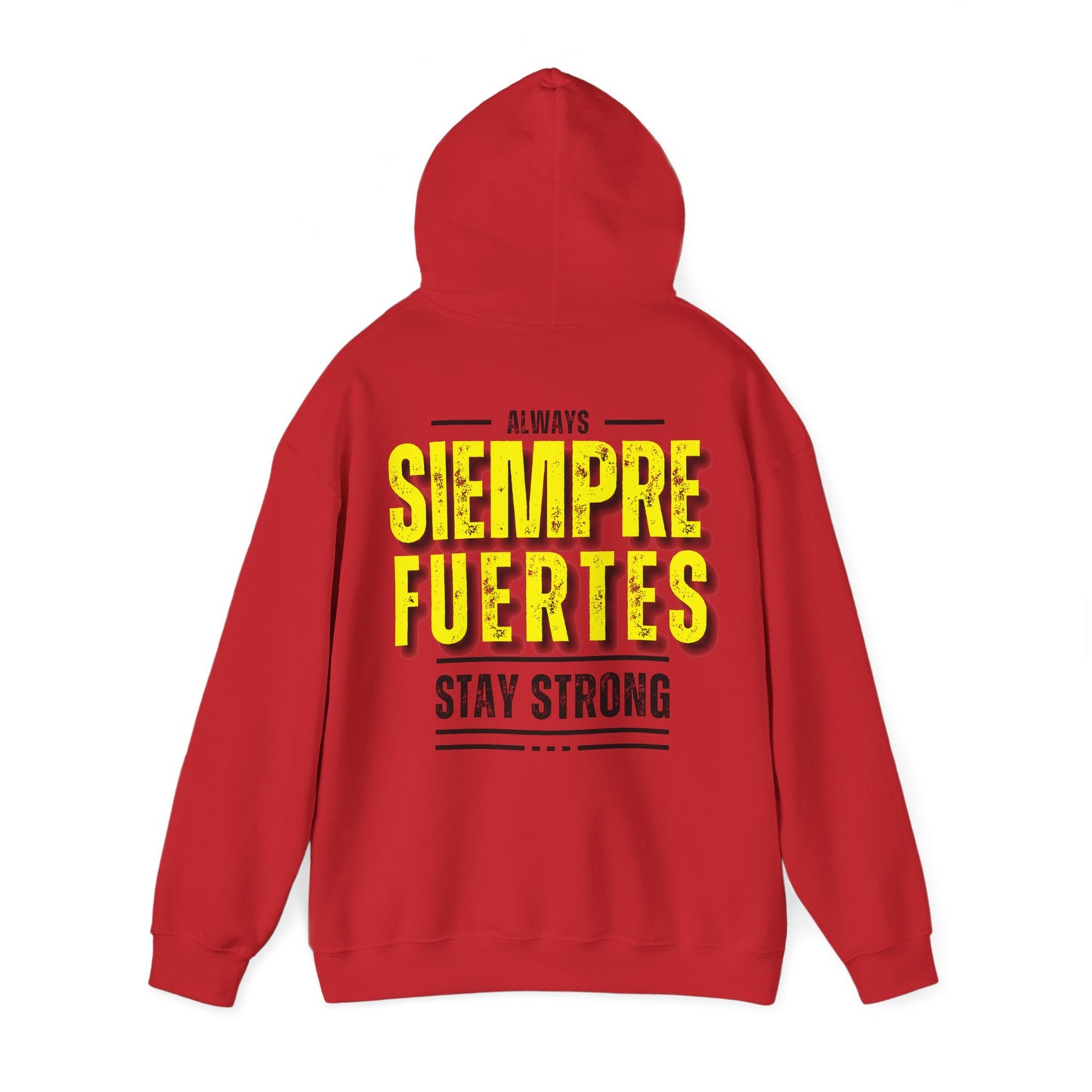 SUDADERA CON GORRO "SIEMPRE FUERTES". (EUROPA).