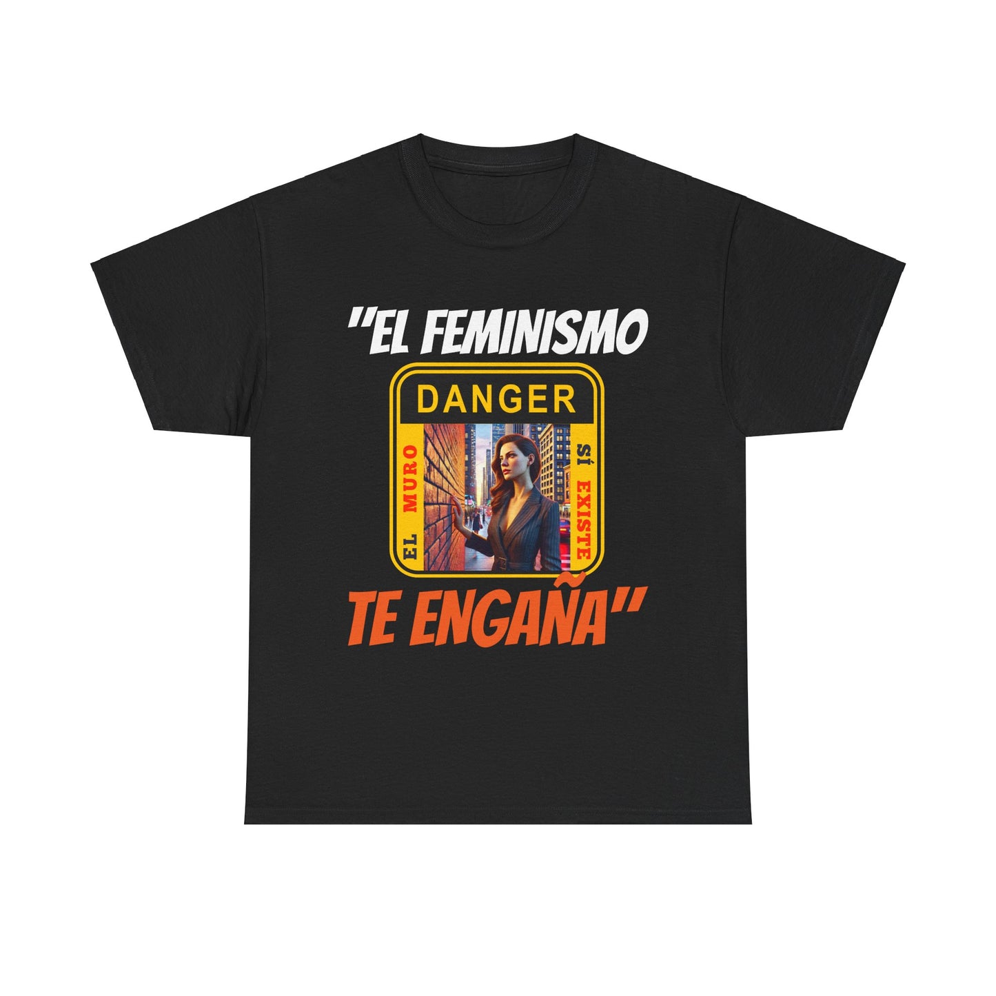 CAMISETA HOMBRE ALFA "EL FEMINISMO TE ENGAÑA".(EUROPA)