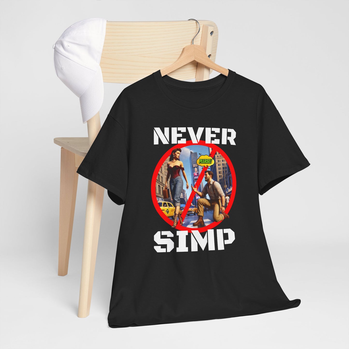 CAMISETA HOMBRE ALFA "NEVER SIMP". (USA)