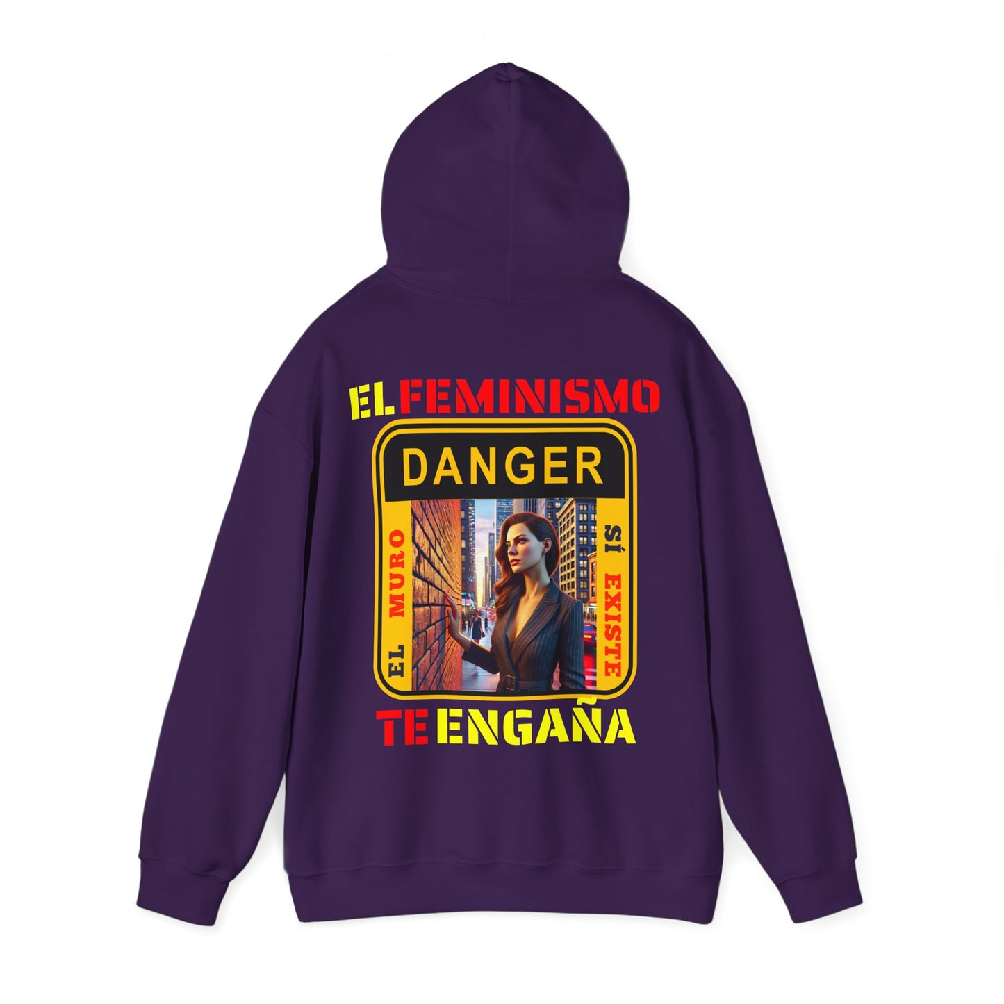 SUDADERA CON GORRO "EL FEMINISMO TE ENGAÑA". (EUROPA).