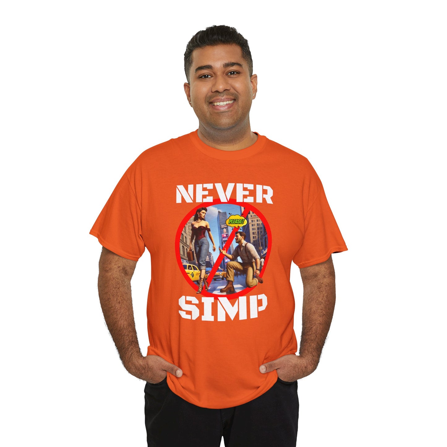 CAMISETA HOMBRE ALFA "NEVER SIMP". (USA)
