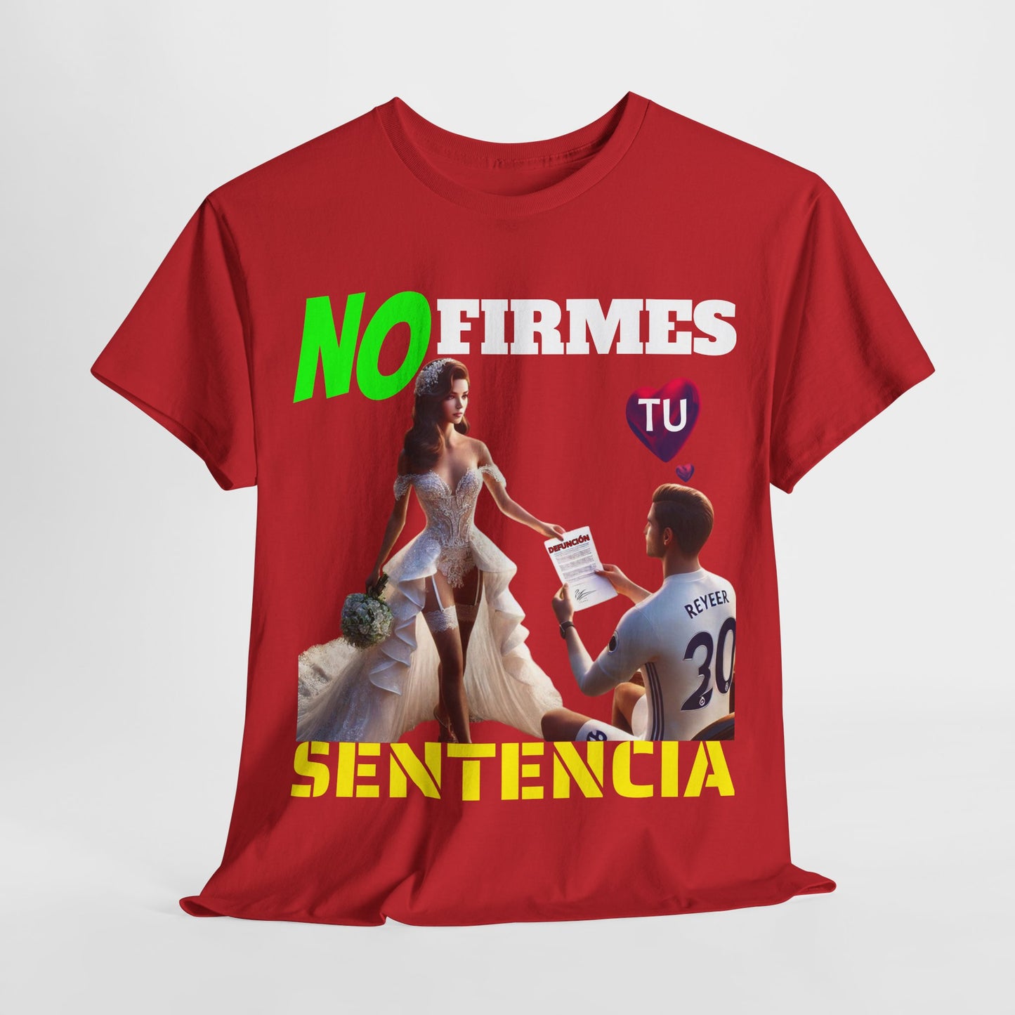 CAMISETA HOMBRE ALFA "NO FIRMES TU SENTENCIA".(EUROPA)