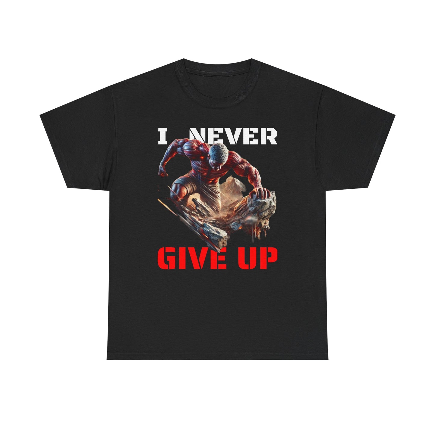 CAMISETA HOMBRE ALFA "I NEVER GIVE UP".(USA).