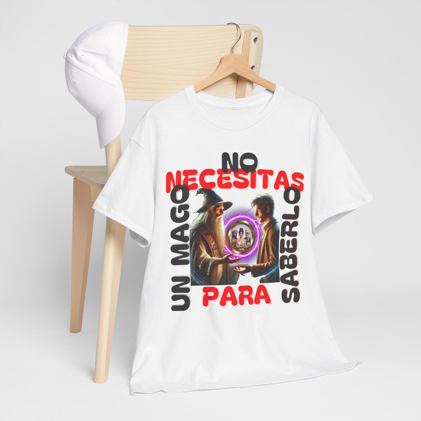 CAMISETA HOMBRE ALFA "NO NECESITAS UN MAGO.."(EUROPA).