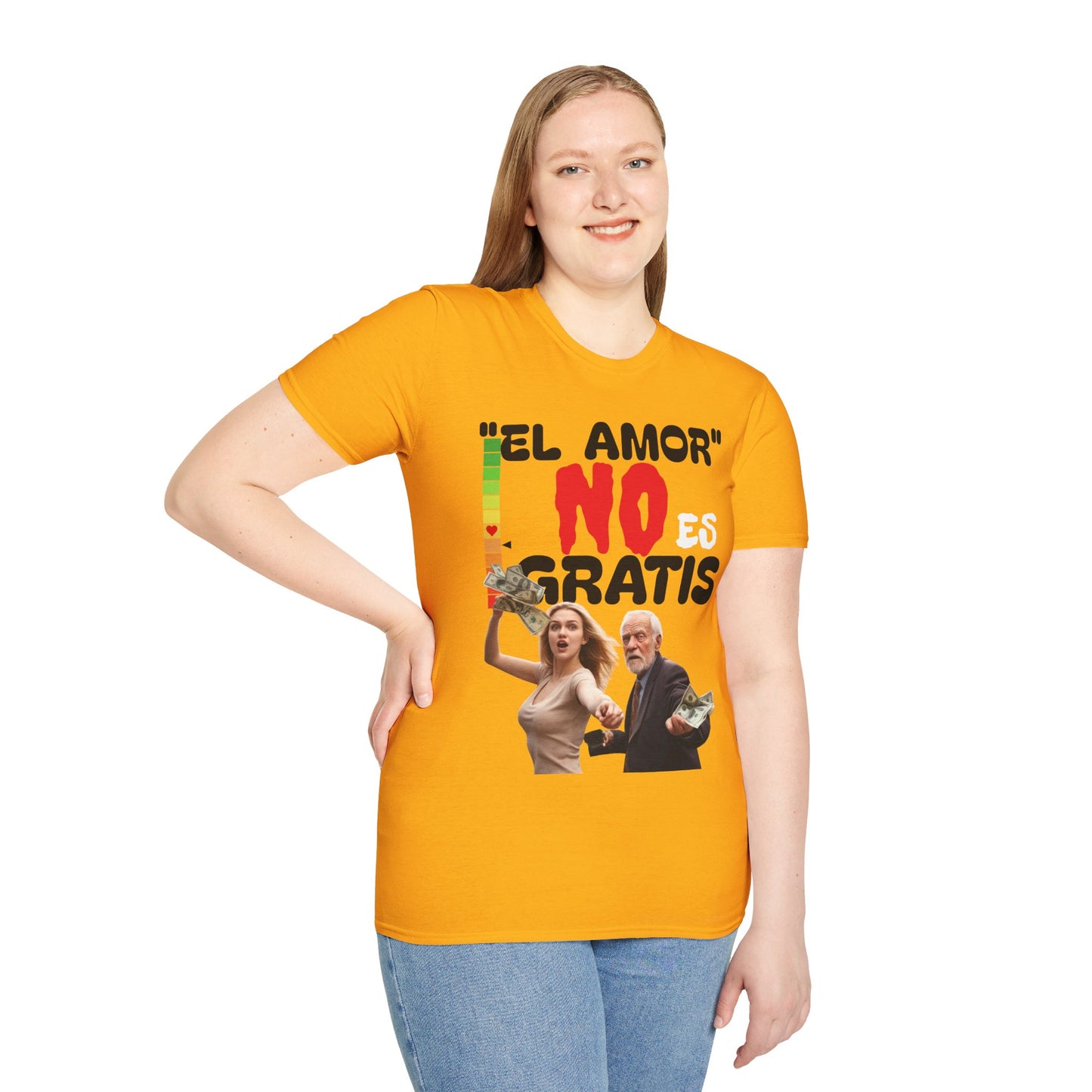 CAMISETA HOMBRE ALFA "EL AMOR NO ES GRATIS".(USA)