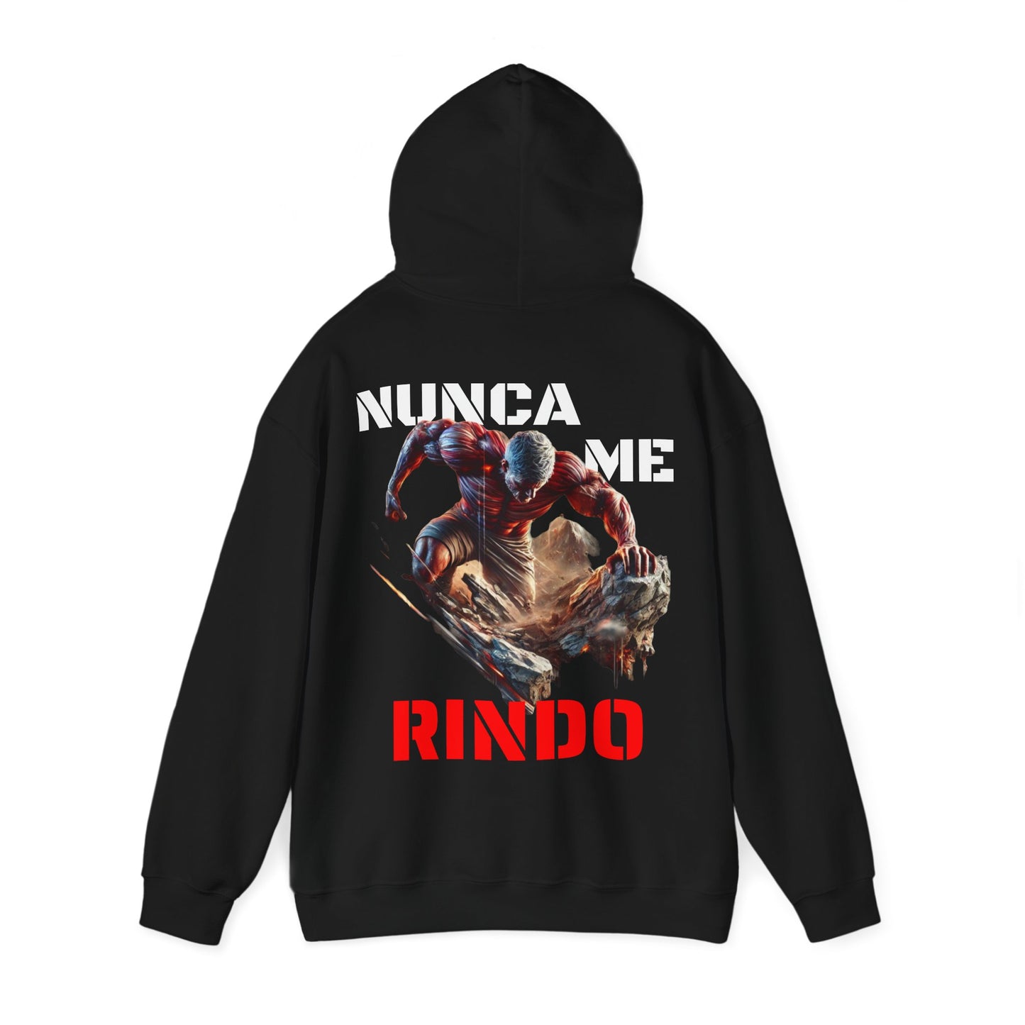 SUDADERA CON GORRO"NUNCA ME RINDO". (EUROPA).