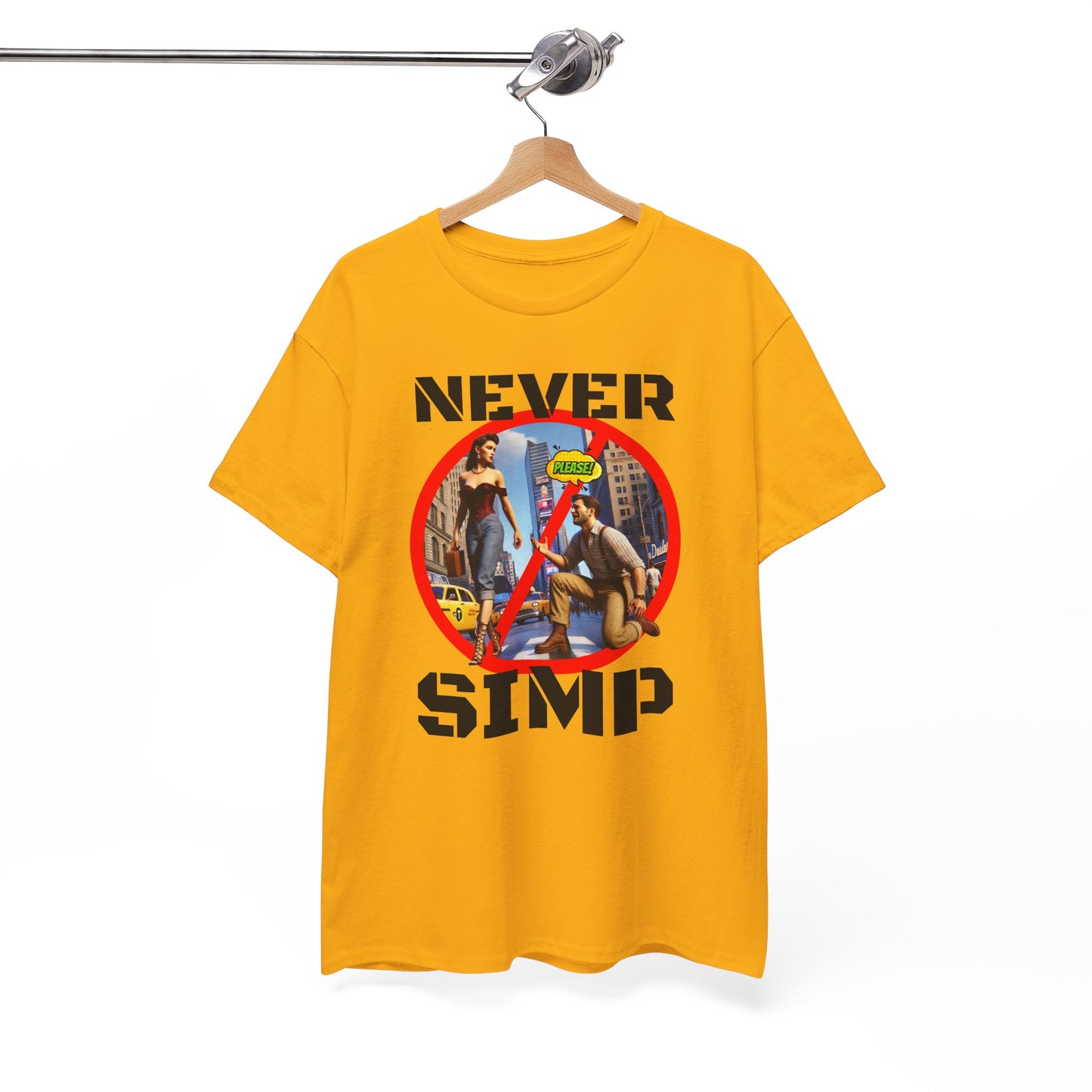 CAMISETA HOMBRE ALFA "NEVER SIMP". (USA)