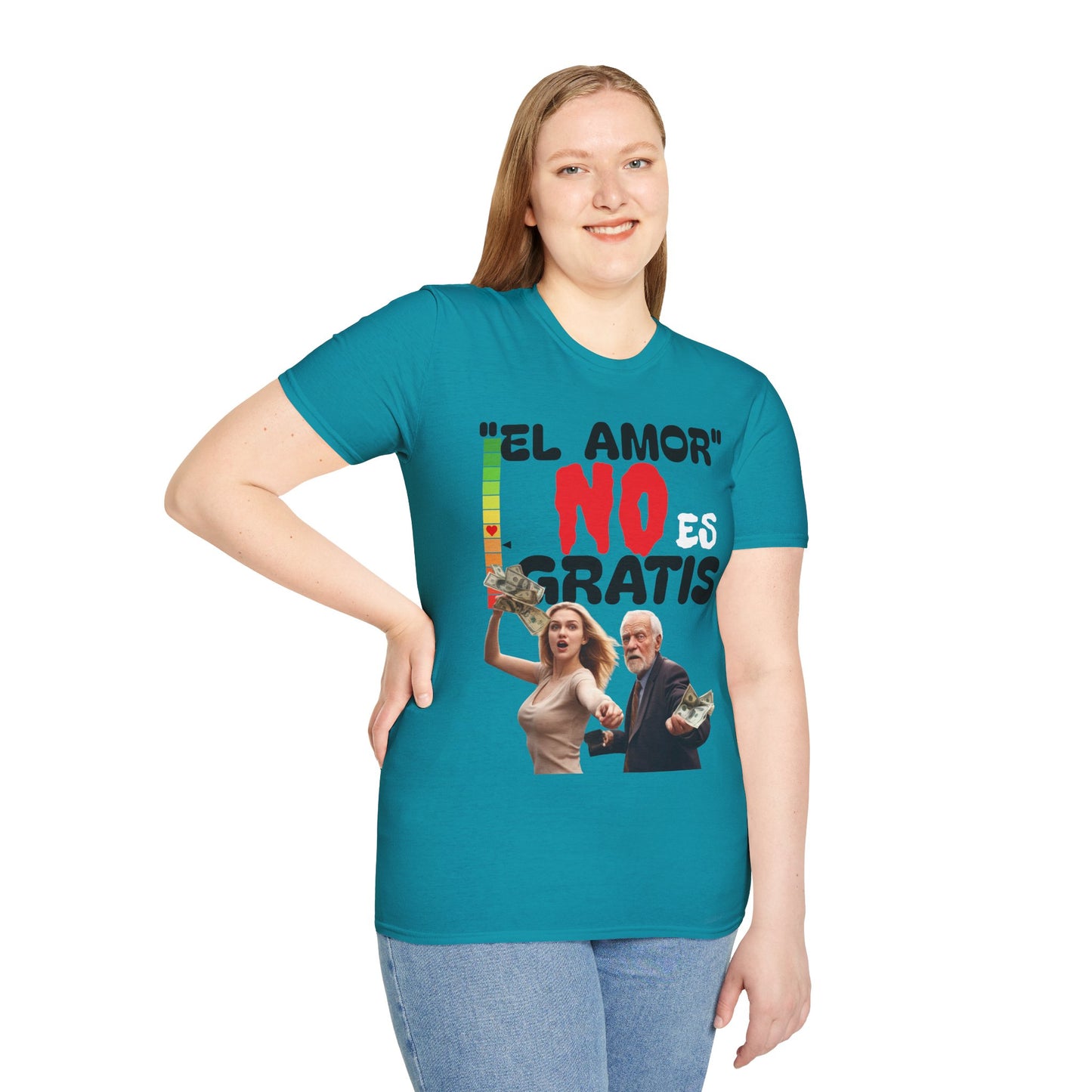 CAMISETA HOMBRE ALFA "EL AMOR NO ES GRATIS".(USA)