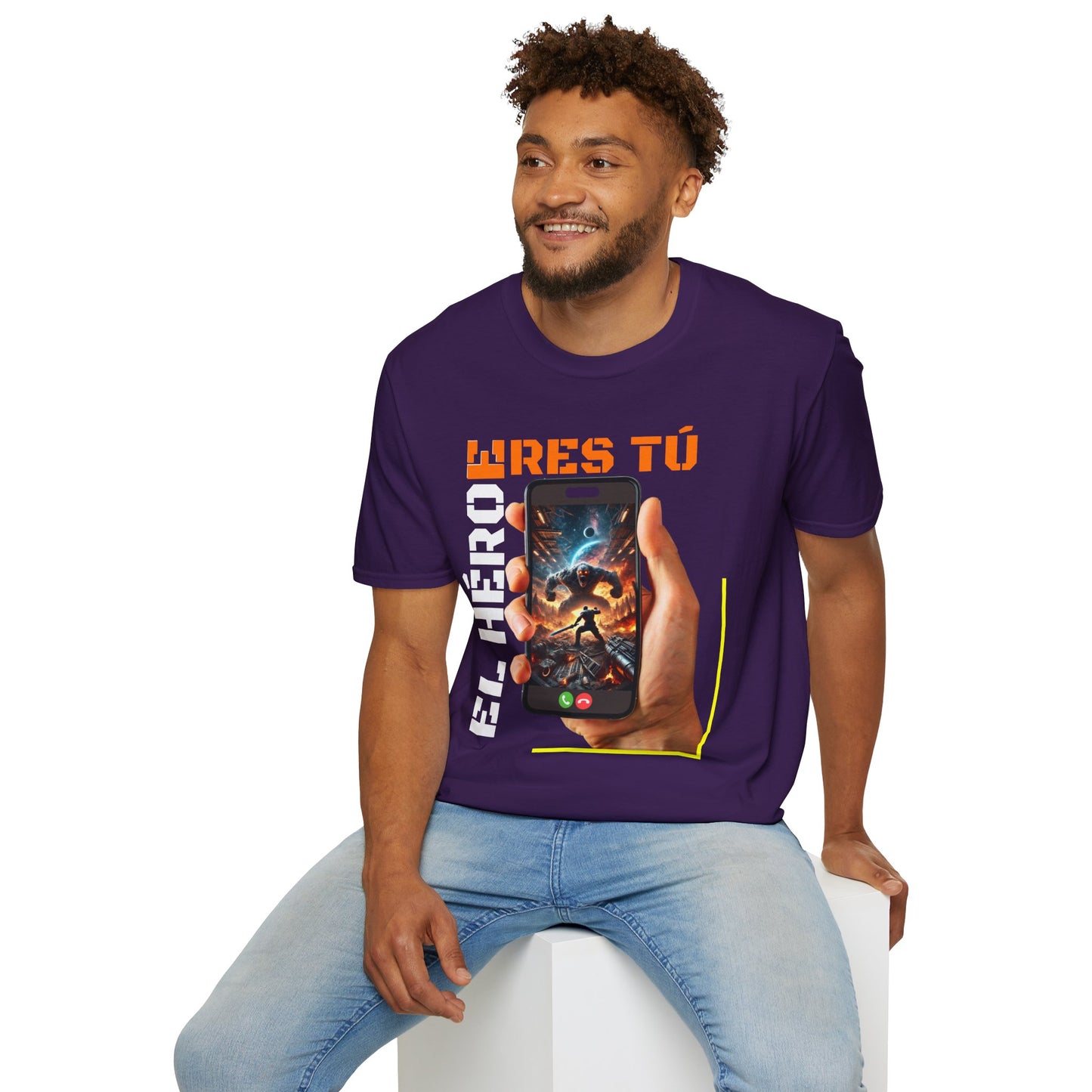 CAMISETA HOMBRE ALFA "EL HÉROE ERES TÚ".(USA).