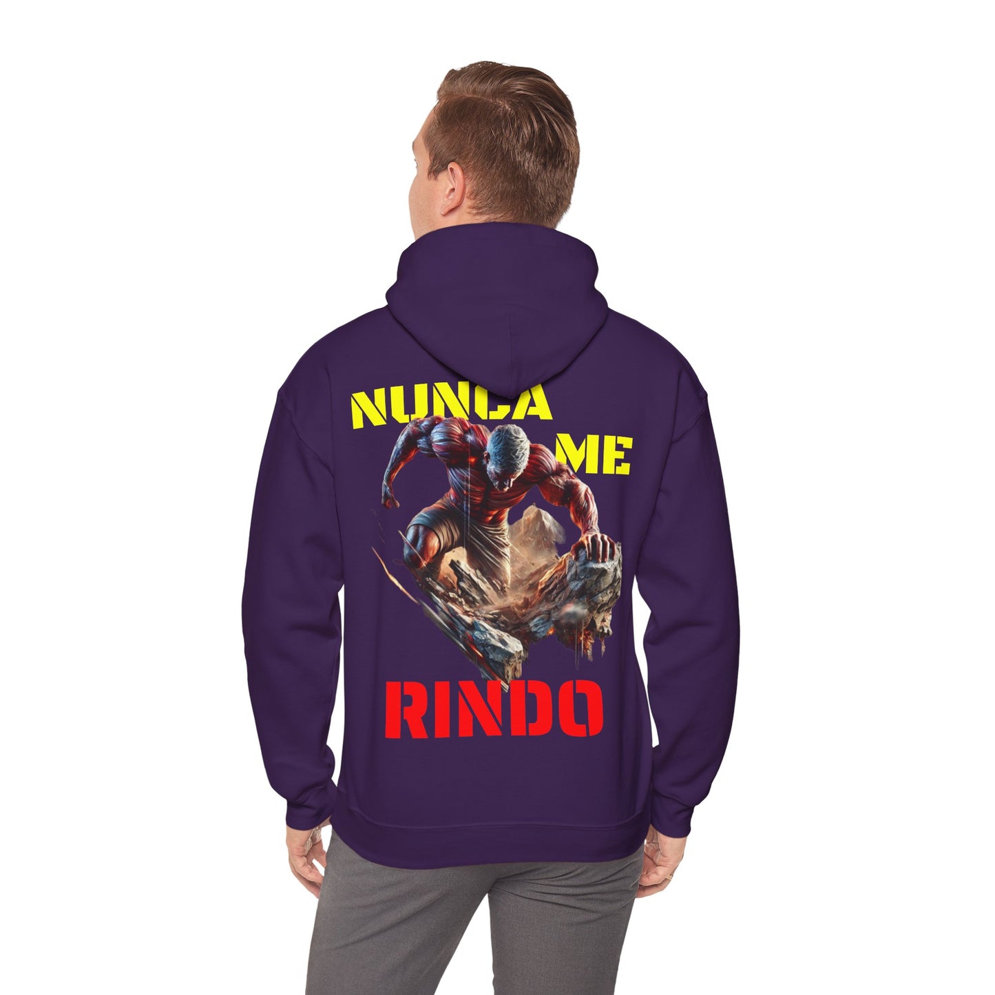 SUDADERA CON GORRO"NUNCA ME RINDO". (EUROPA).