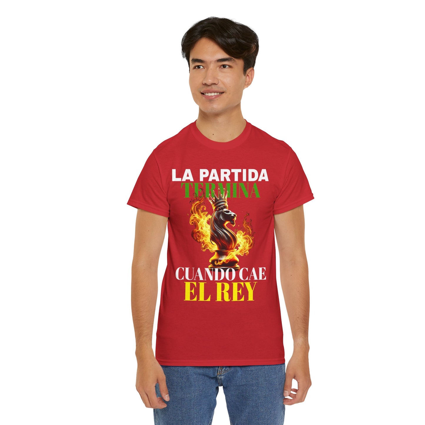 CAMISETA HOMBRE ALFA "LA PARTIDA TERMINA CUANDO CAE EL REY".(EUROPA)