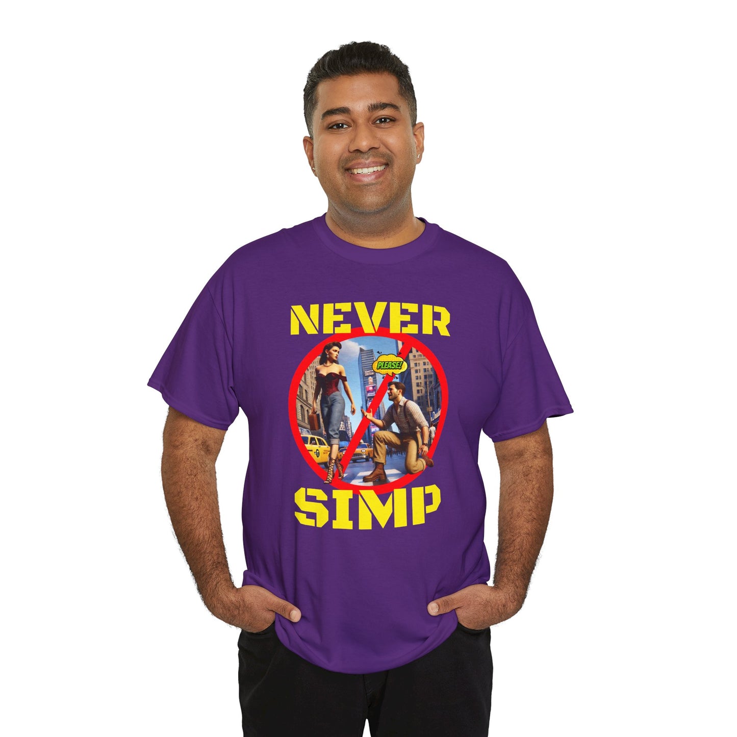 CAMISETA HOMBRE ALFA "NEVER SIMP". (USA)