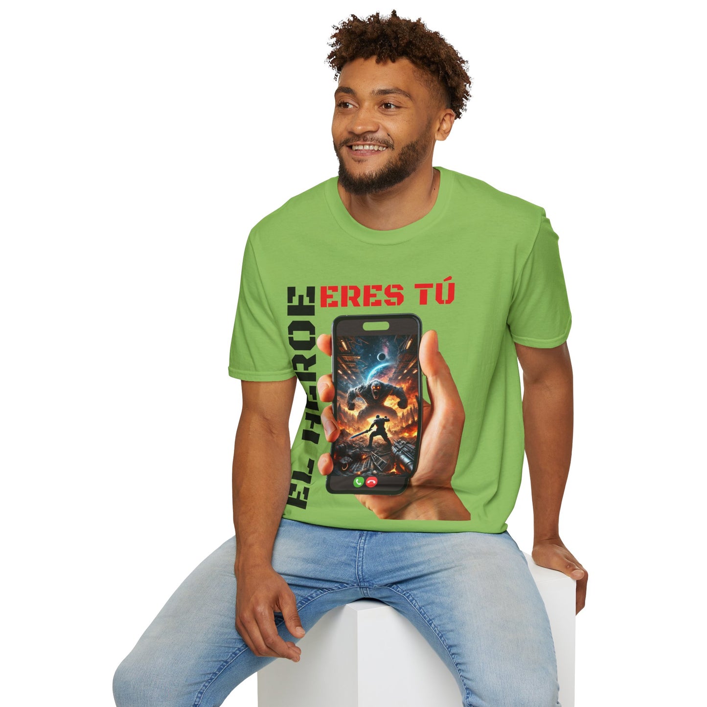 CAMISETA HOMBRE ALFA "EL HÉROE ERES TÚ".(EUROPA).