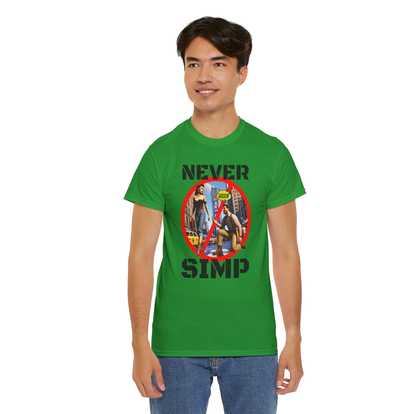CAMISETA HOMBRE ALFA "NEVER SIMP". (USA)