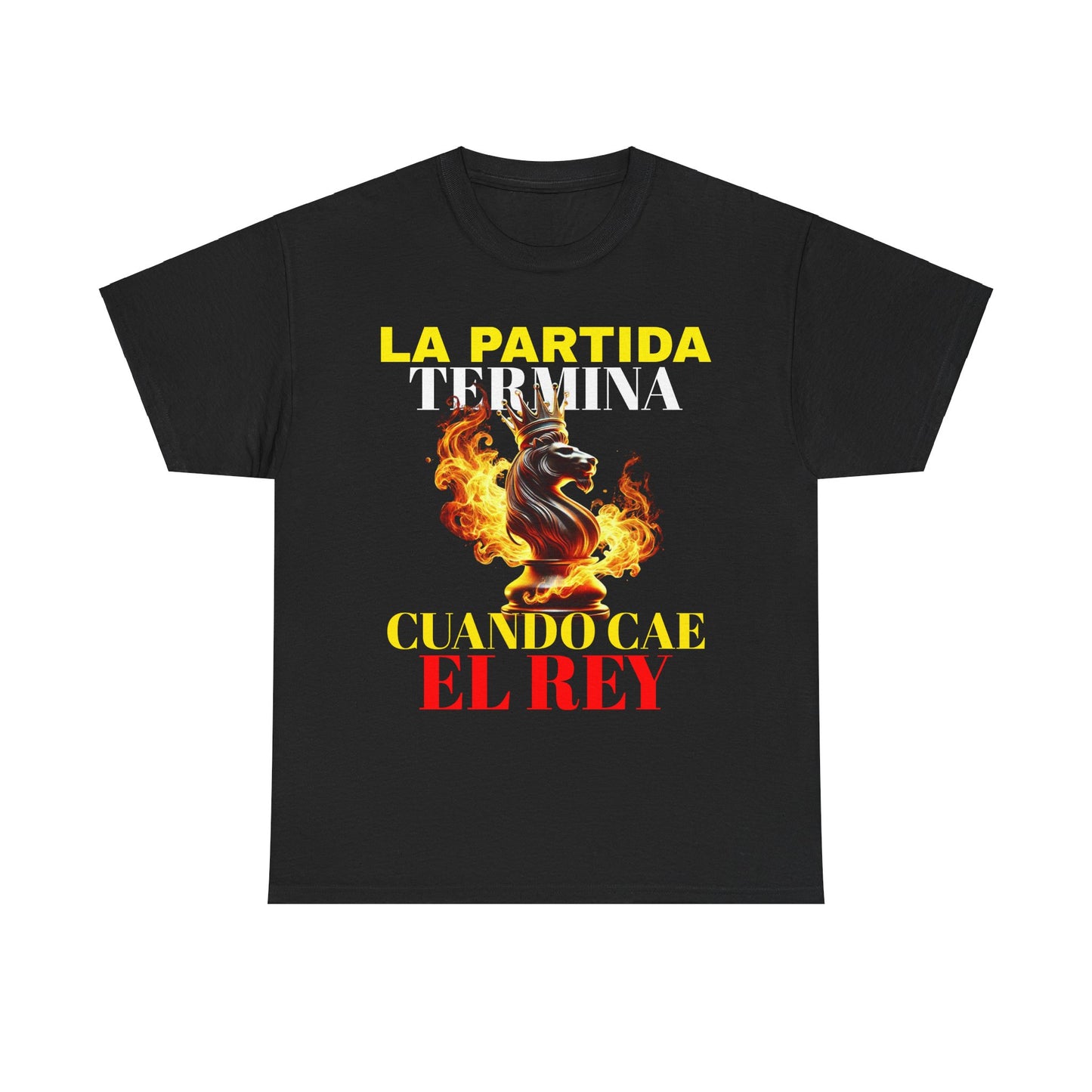 CAMISETA HOMBRE ALFA "LA PARTIDA TERMINA CUANDO CAE EL REY".(EUROPA)
