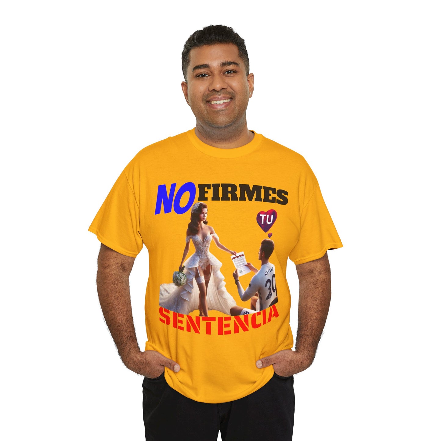 CAMISETA HOMBRE ALFA "NO FIRMES TU SENTENCIA".(EUROPA)