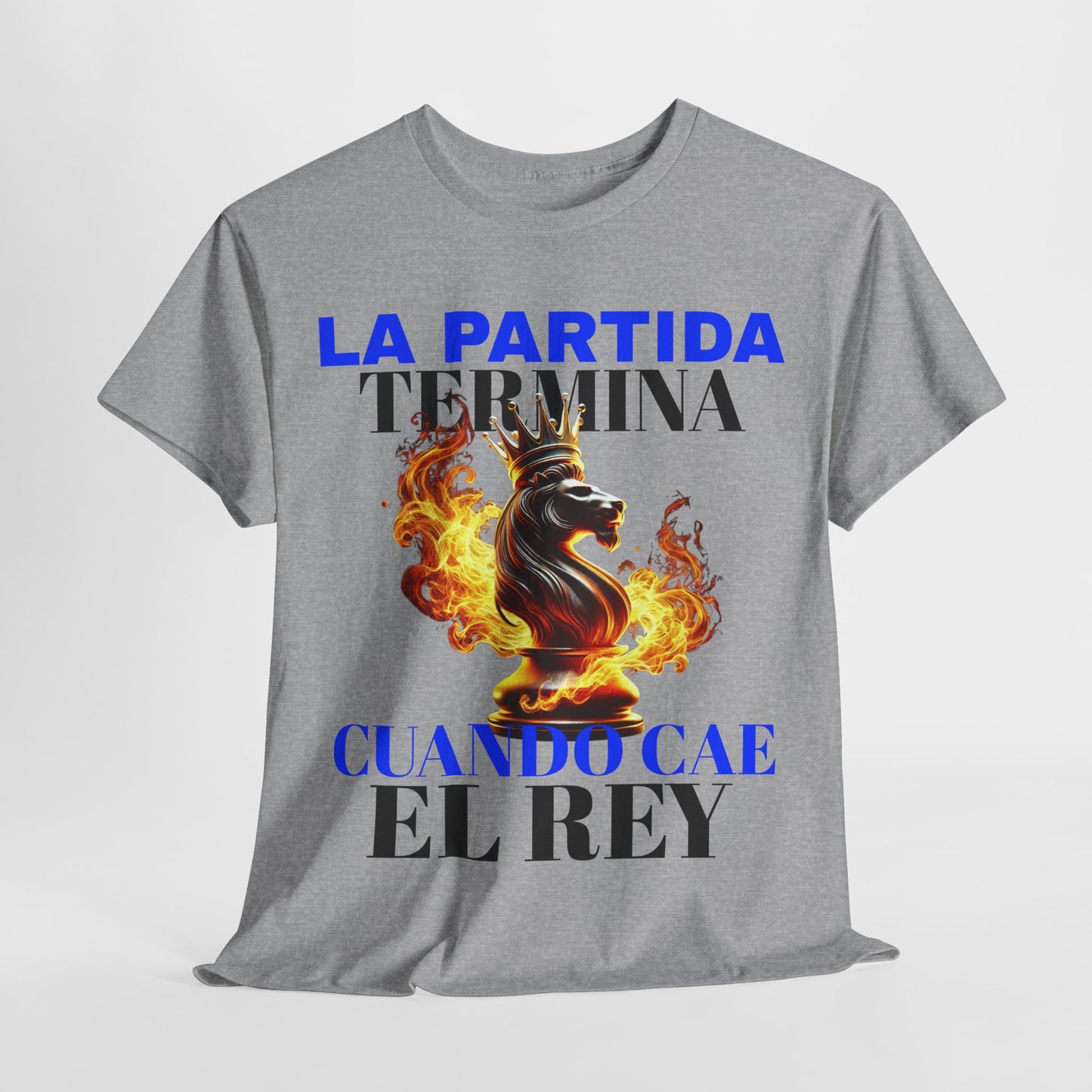CAMISETA HOMBRE ALFA "LA PARTIDA TERMINA CUANDO CAE EL REY".(EUROPA)