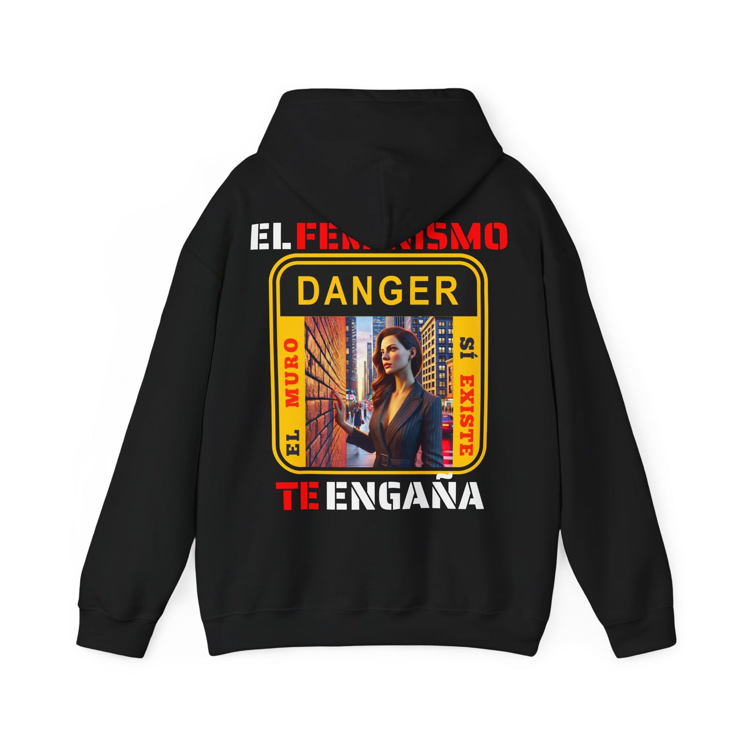 SUDADERA CON GORRO "EL FEMINISMO TE ENGAÑA". (EUROPA).