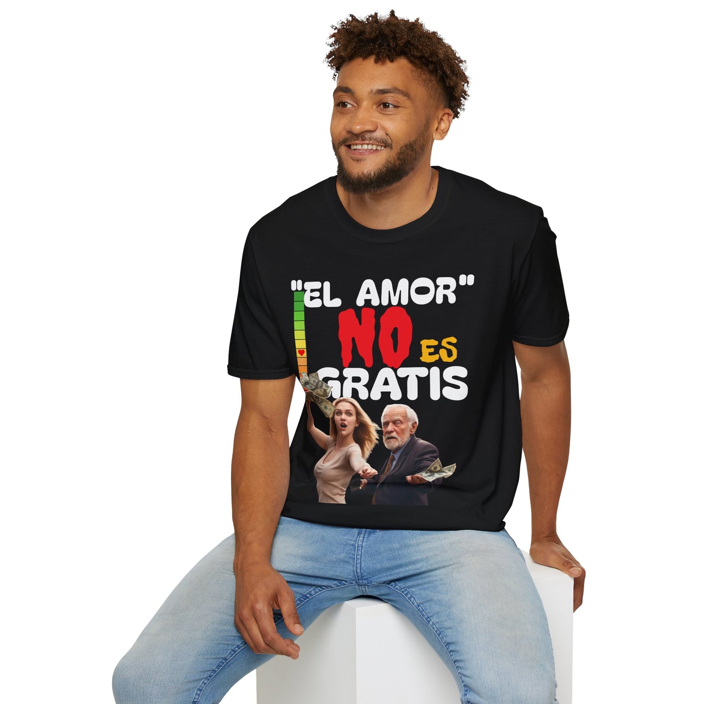 CAMISETA HOMBRE ALFA "EL AMOR NO ES GRATIS".(USA)