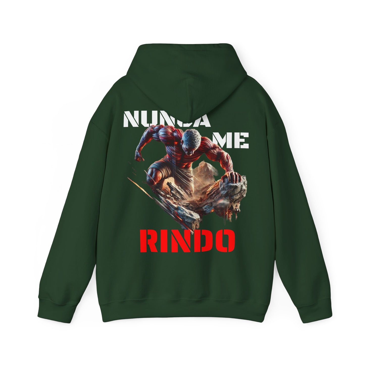 SUDADERA CON GORRO"NUNCA ME RINDO". (EUROPA).