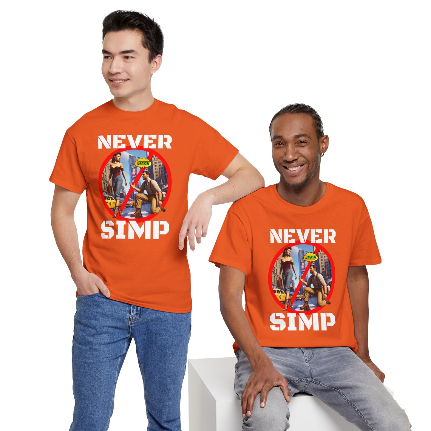 CAMISETA HOMBRE ALFA "NEVER SIMP". (USA)