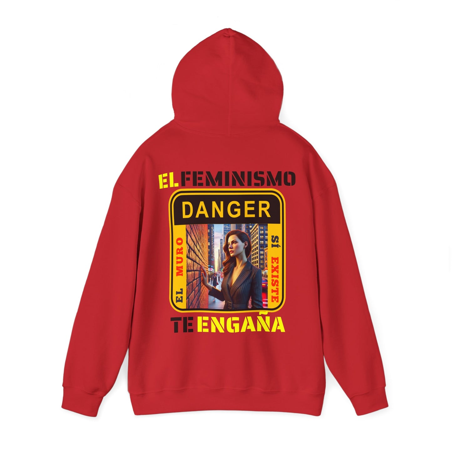SUDADERA CON GORRO "EL FEMINISMO TE ENGAÑA". (EUROPA).