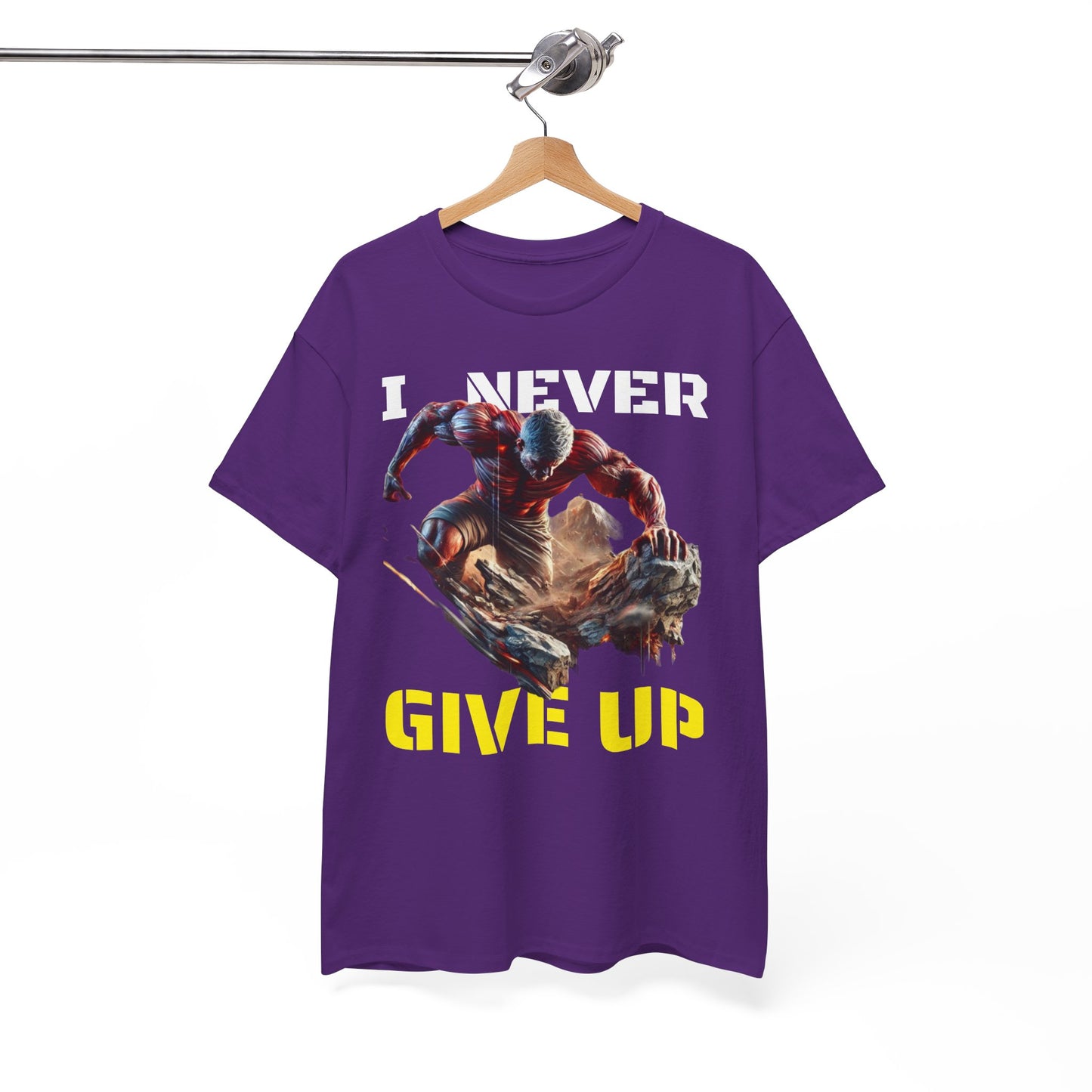 CAMISETA HOMBRE ALFA "I NEVER GIVE UP".(USA).