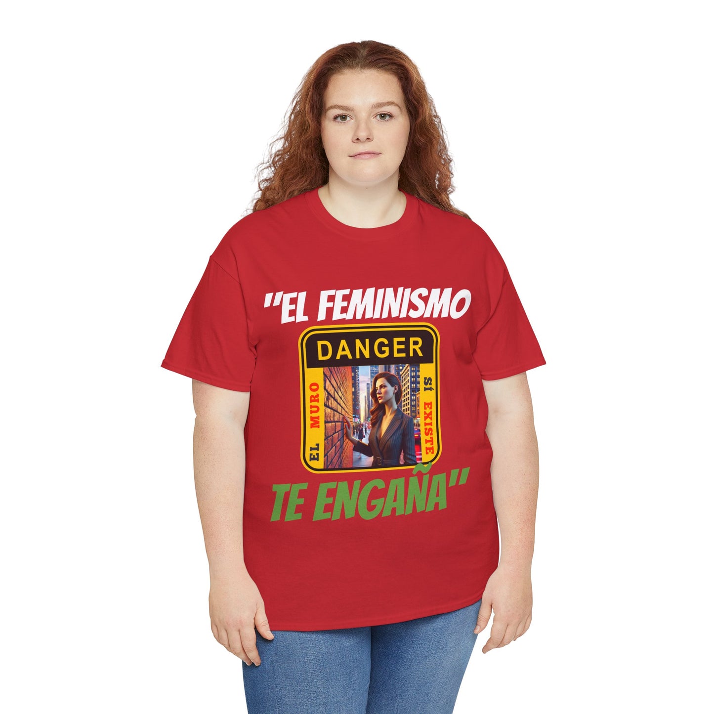 CAMISETA HOMBRE ALFA "EL FEMINISMO TE ENGAÑA".(EUROPA)