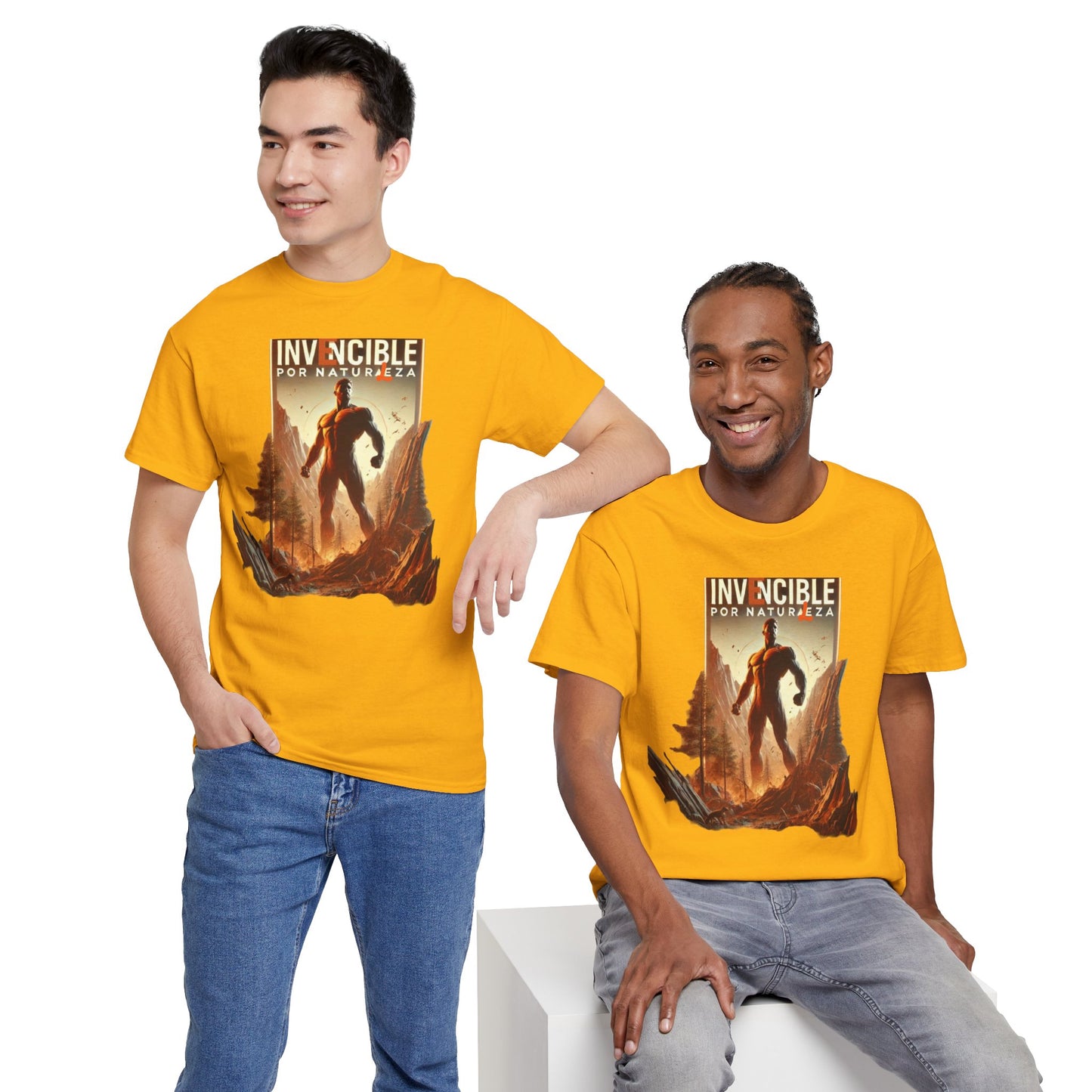 CAMISETA HOMBRE ALFA "INVENCIBLE POR NATURALEZA".(EUROPA).