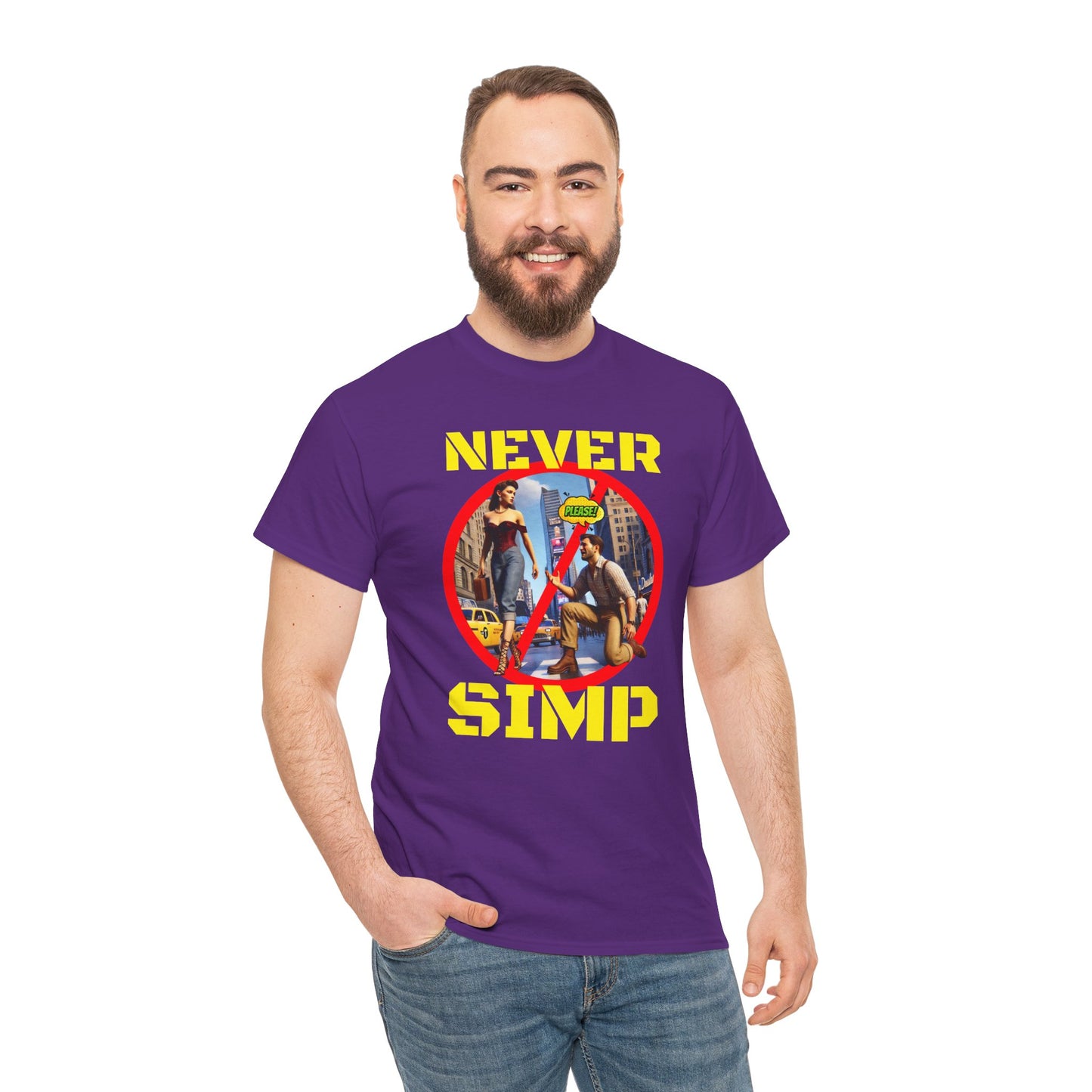 CAMISETA HOMBRE ALFA "NEVER SIMP". (USA)