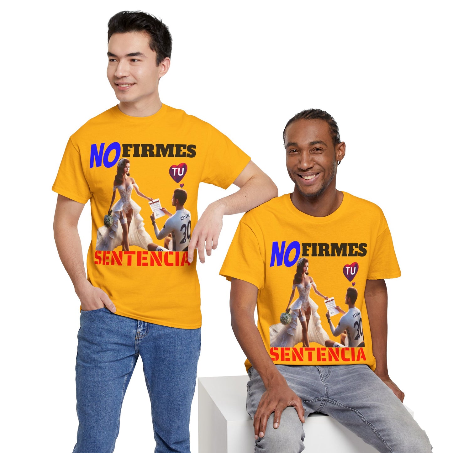 CAMISETA HOMBRE ALFA "NO FIRMES TU SENTENCIA".(EUROPA)