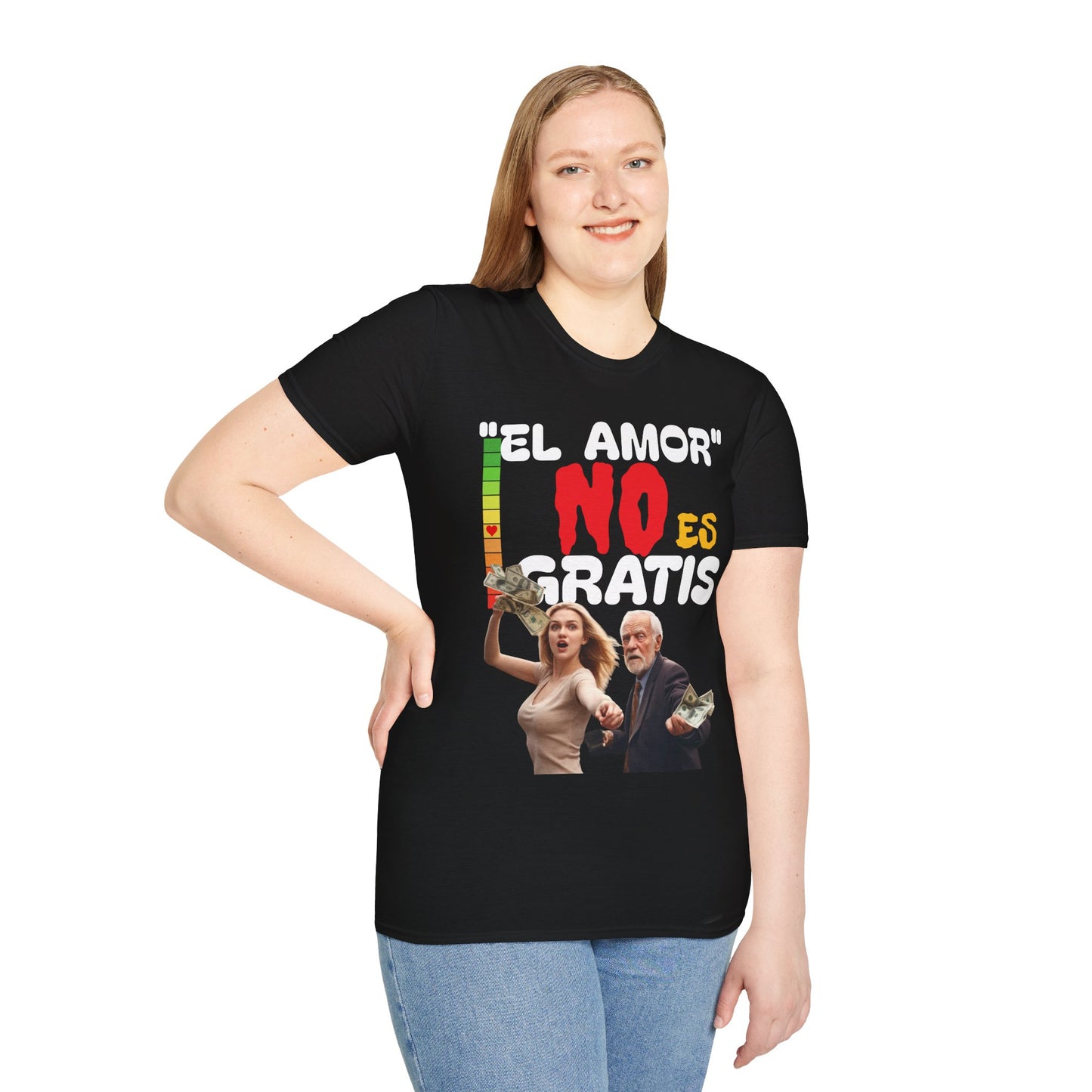 CAMISETA HOMBRE ALFA "EL AMOR NO ES GRATIS".(USA)