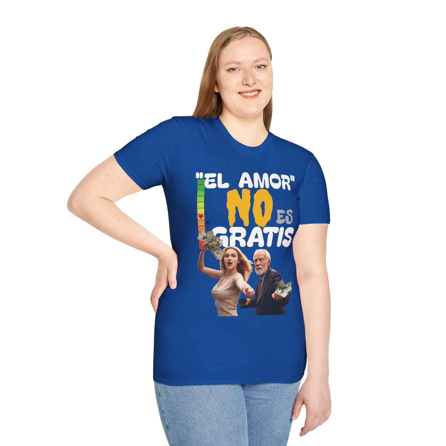 CAMISETA HOMBRE ALFA "EL AMOR NO ES GRATIS".(USA)