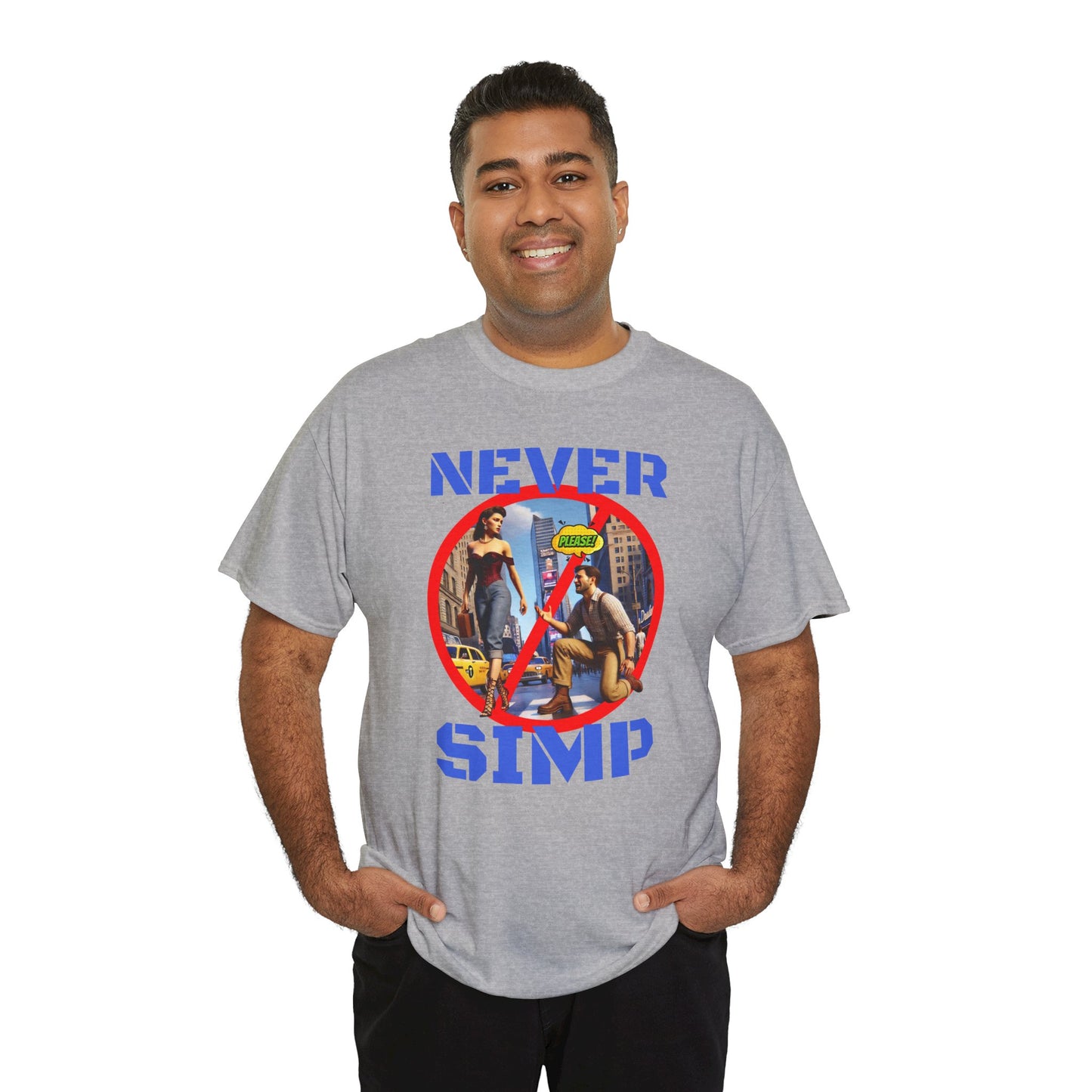 CAMISETA HOMBRE ALFA "NEVER SIMP". (USA)