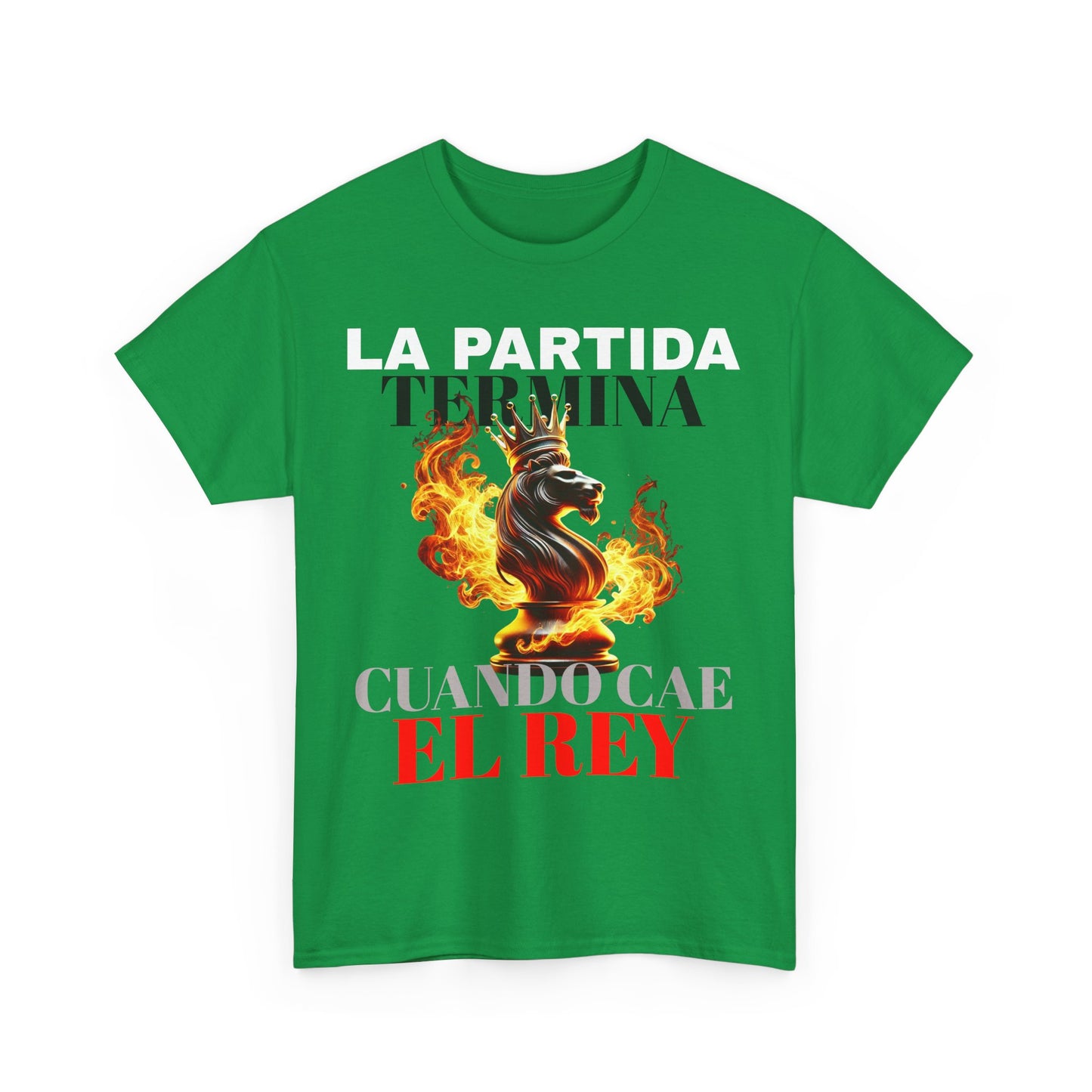 CAMISETA HOMBRE ALFA "LA PARTIDA TERMINA CUANDO CAE EL REY".(EUROPA)
