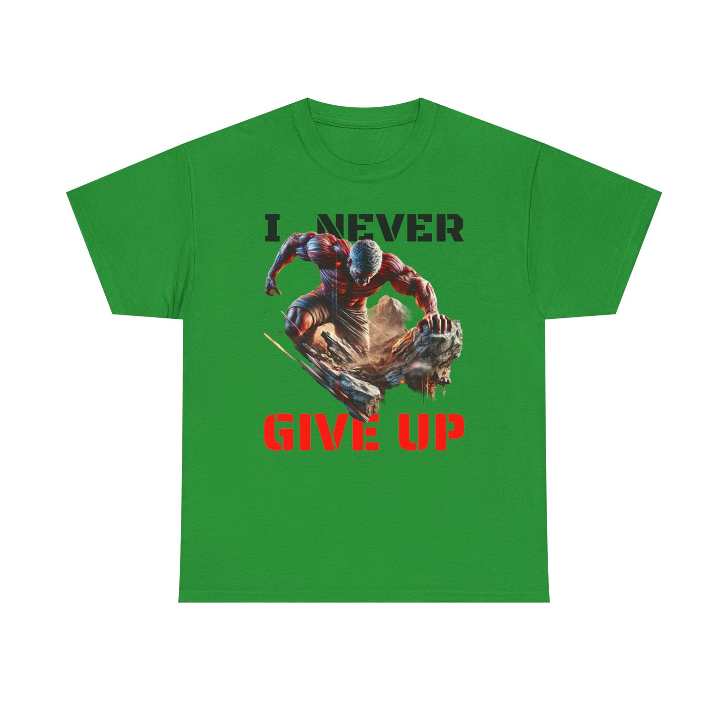 CAMISETA HOMBRE ALFA "I NEVER GIVE UP".(USA).